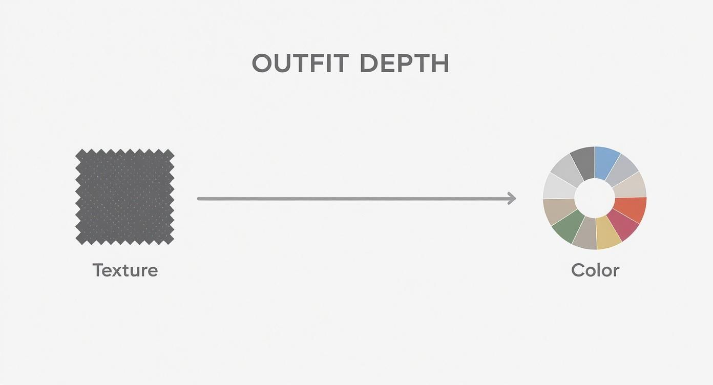 Infographic about how to layer clothes men
