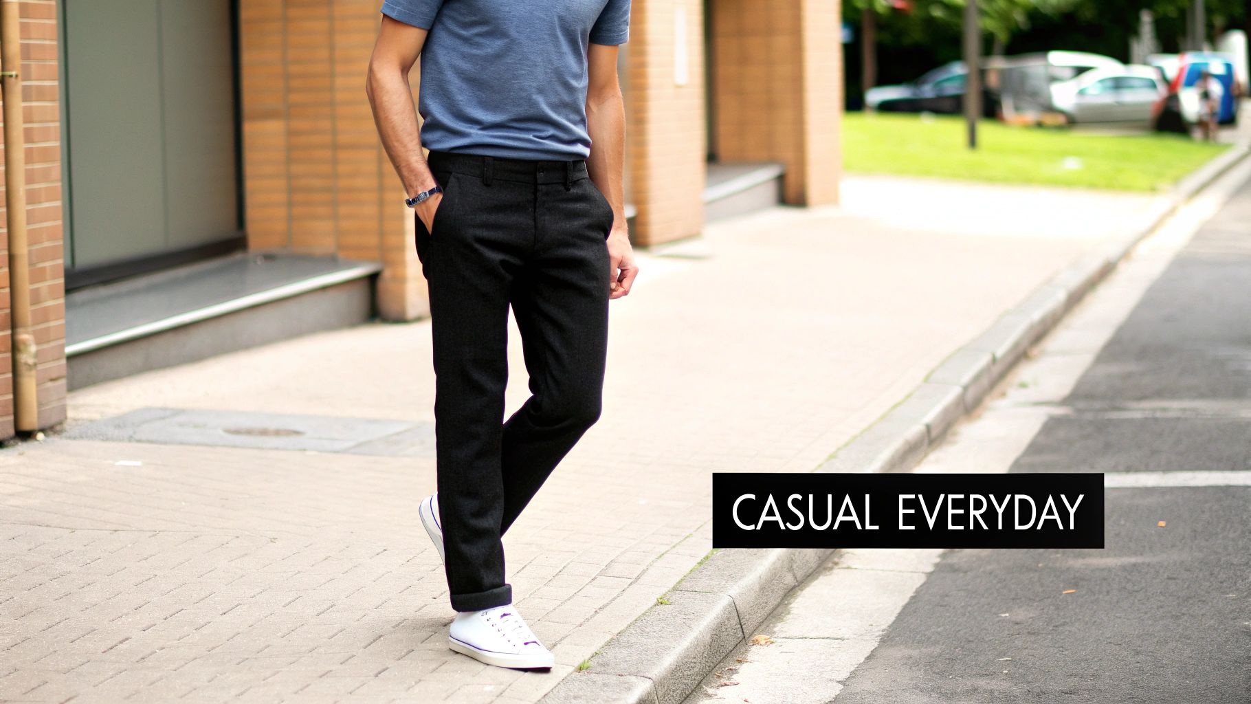 Casual Grey T-Shirt & Sneakers