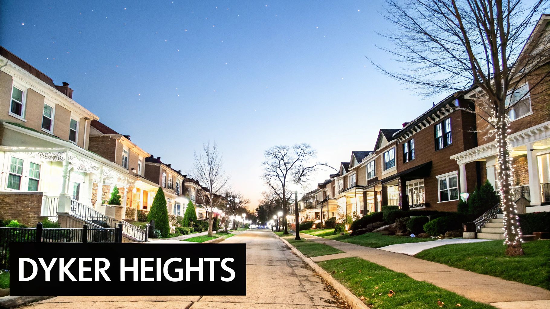 Festive lights in Dyker Heights