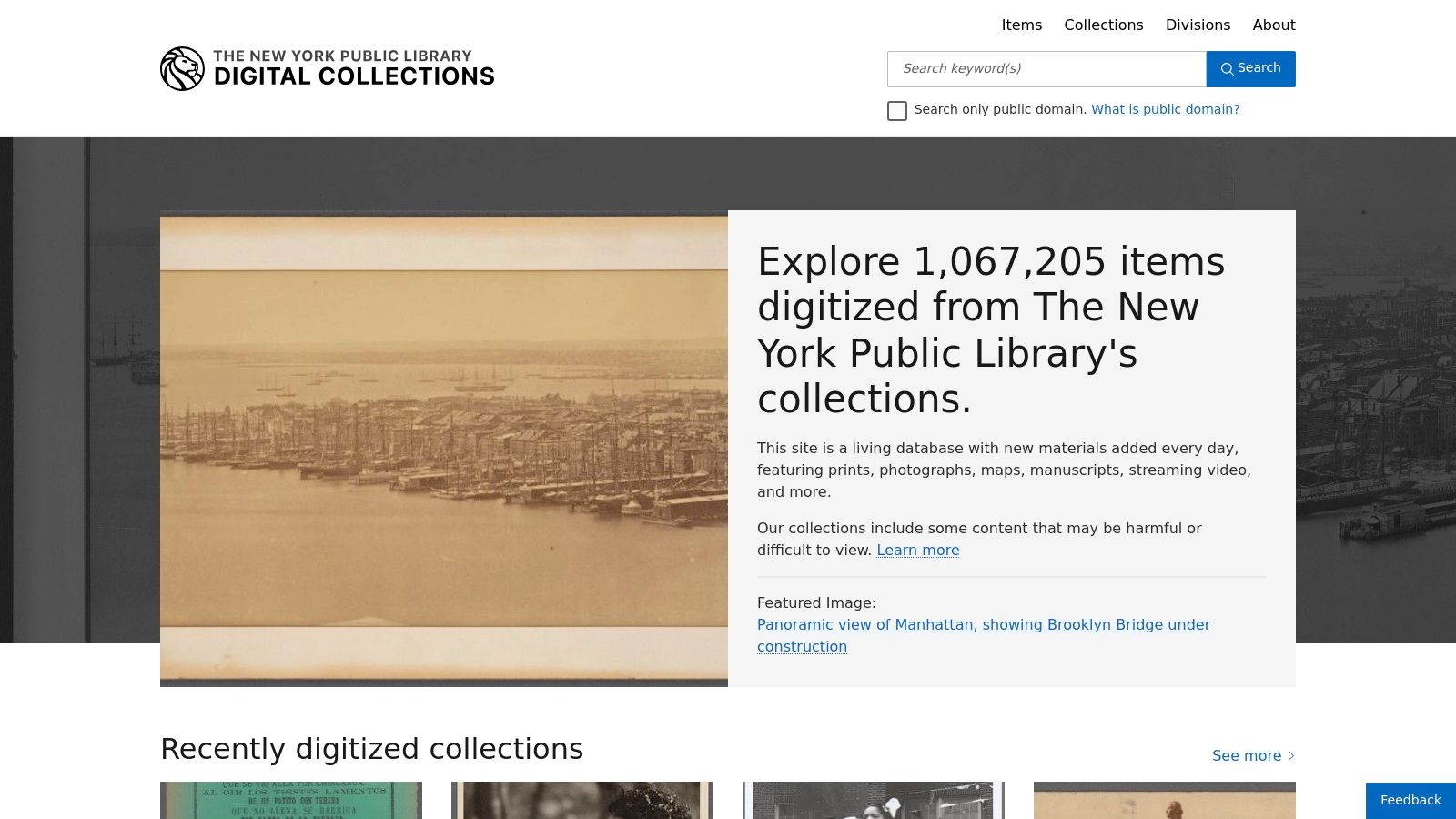 New York Public Library (NYPL) Digital Collections