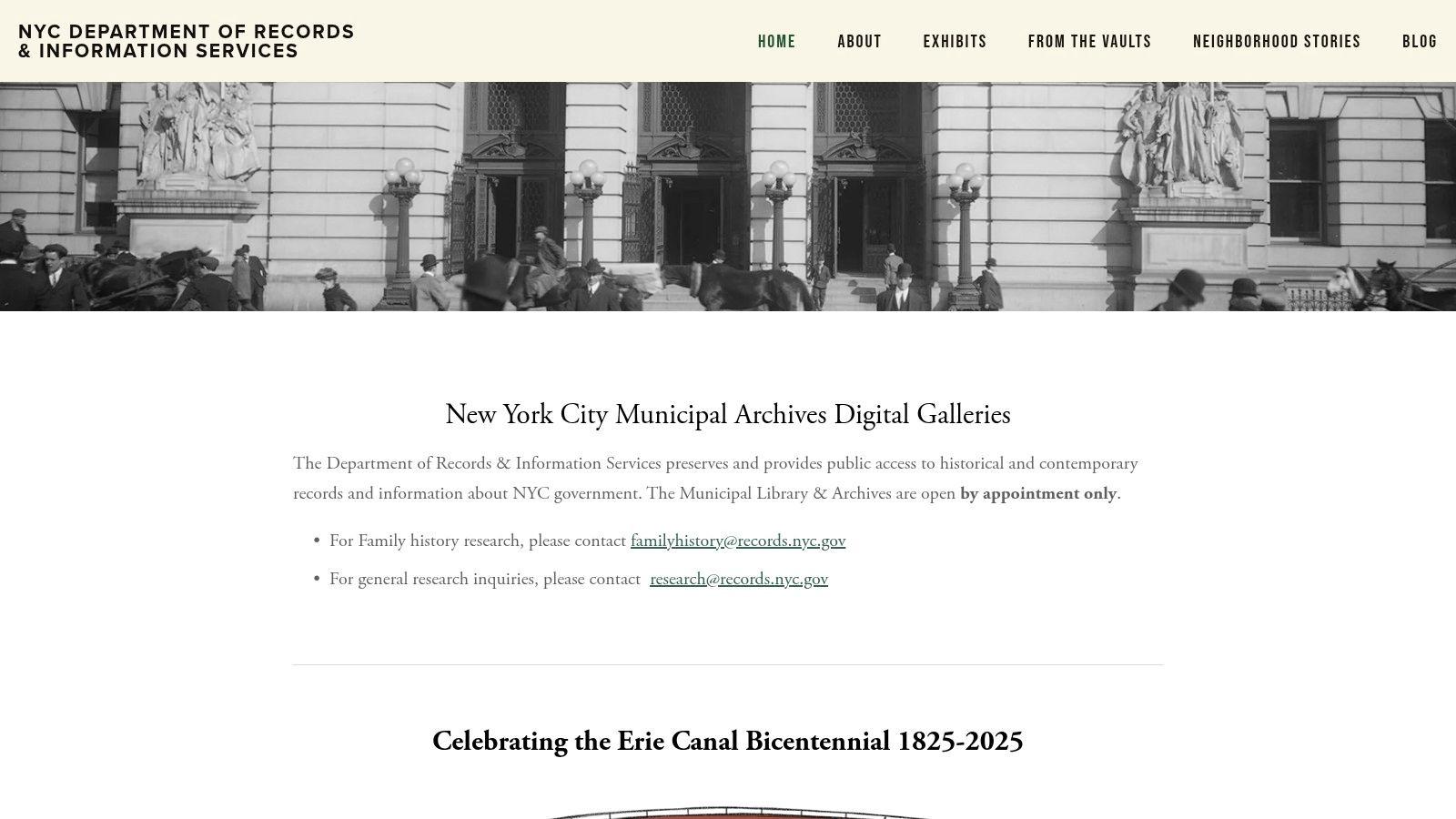 NYC Municipal Archives Digital Gallery (Department of Records & Information Services)