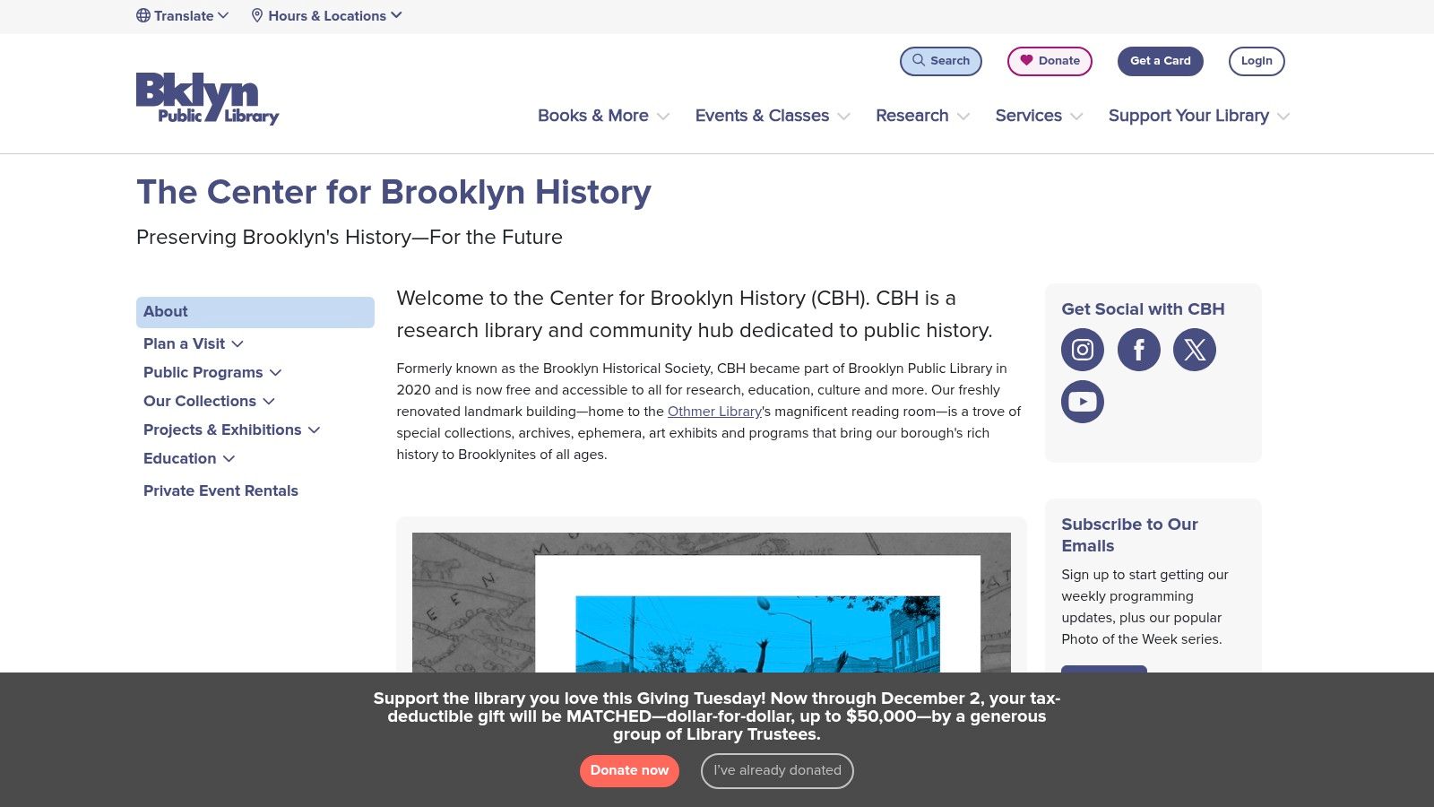 Brooklyn Public Library – Center for Brooklyn History (CBH)