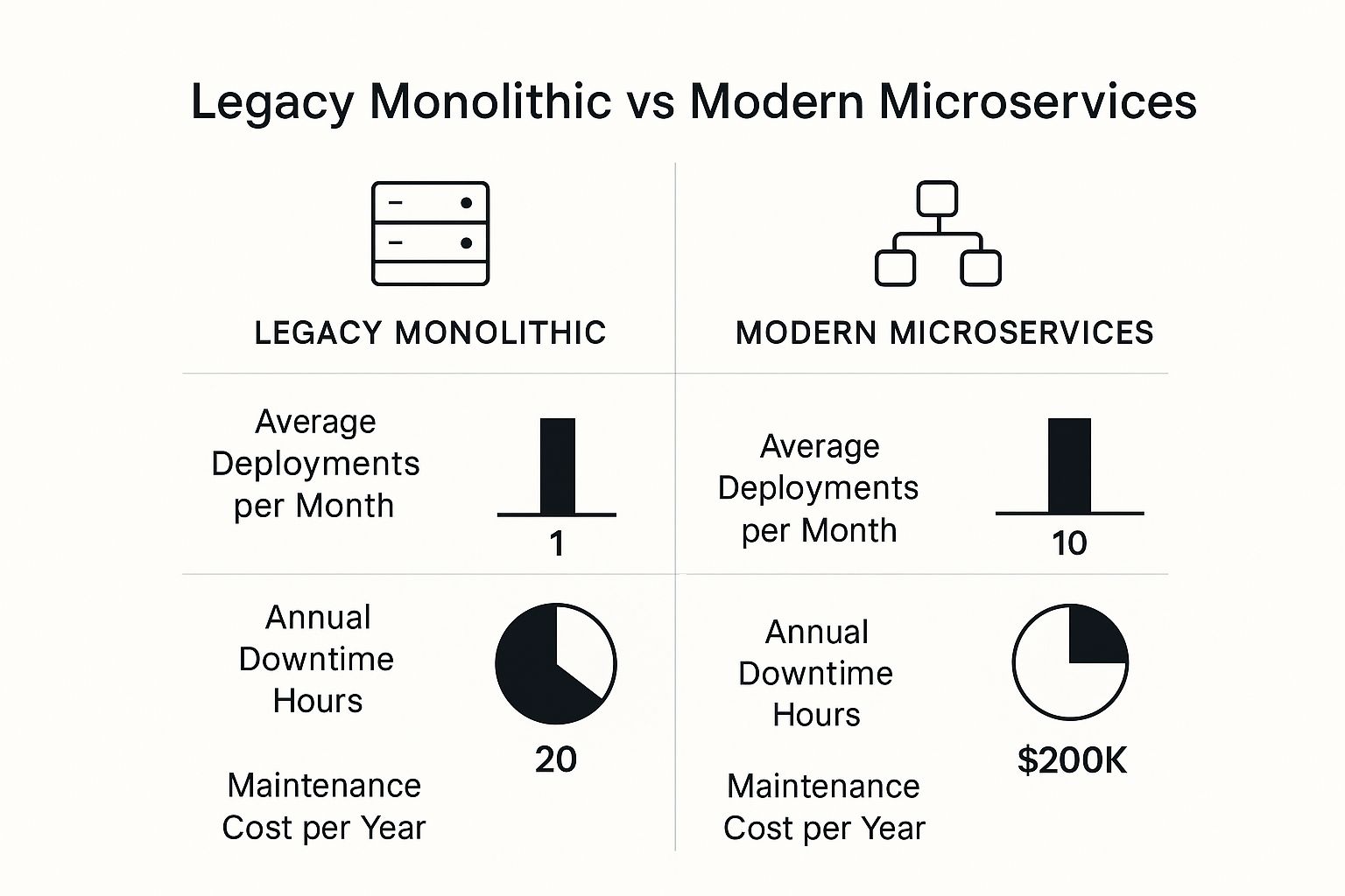 Infographic about modernizing legacy systems