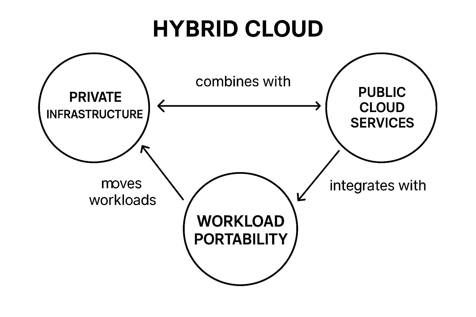 Infographic showing key data about Hybrid Private Cloud