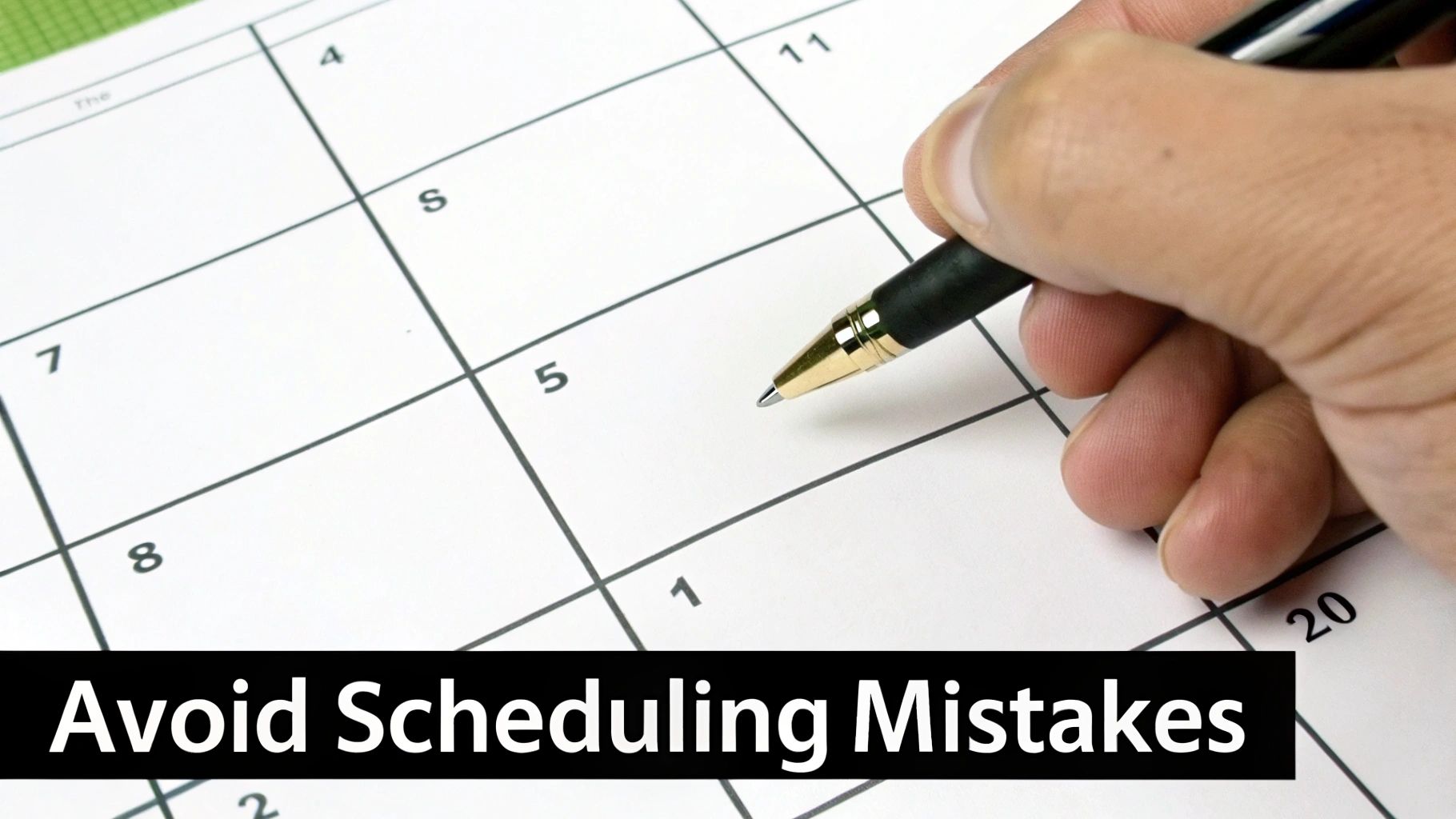 An anxious medical student looking at a calendar, symbolizing the stress of scheduling mistakes.