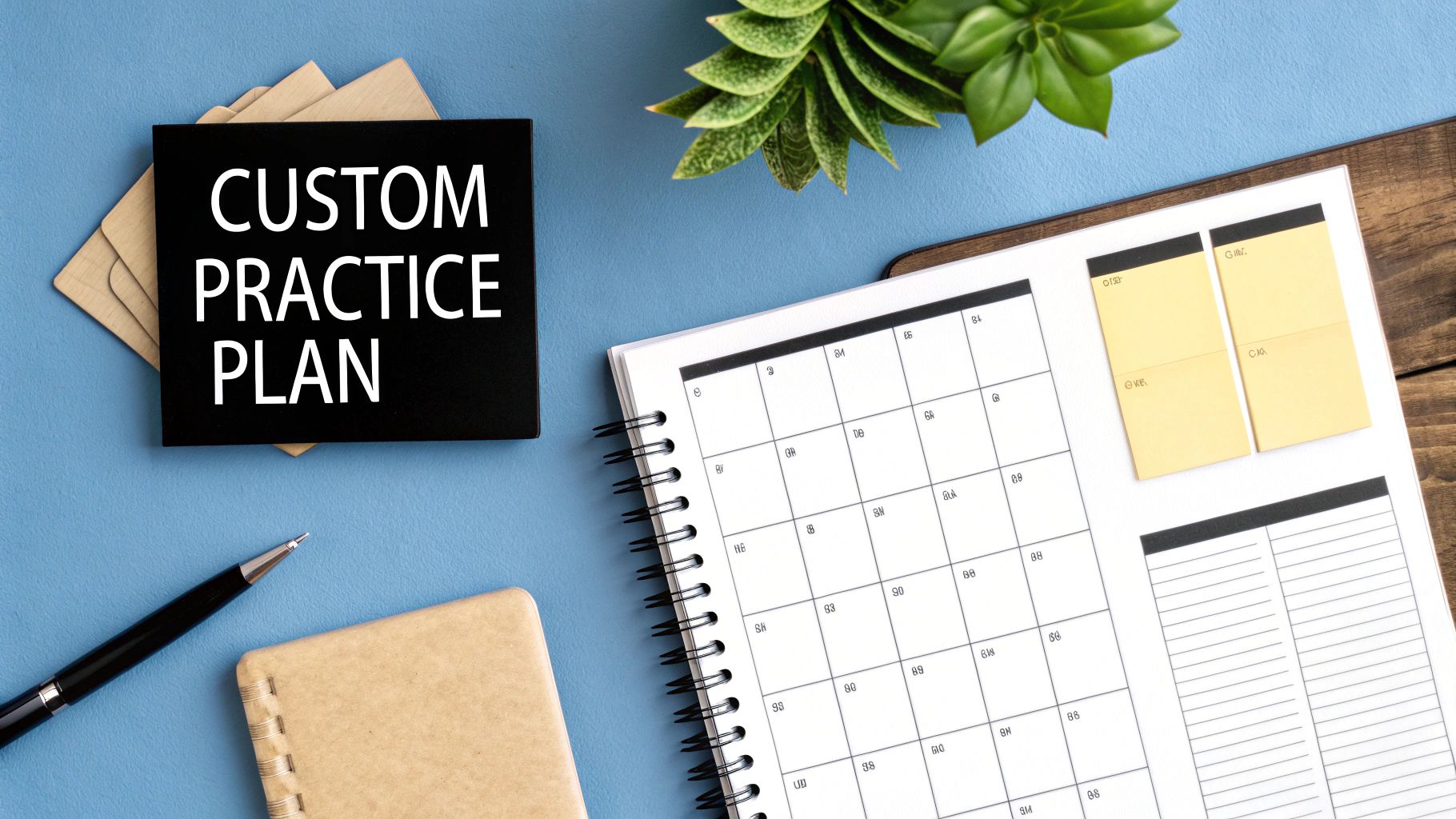 A student meticulously plans their study schedule using a calendar and color-coded notes for biology practice.