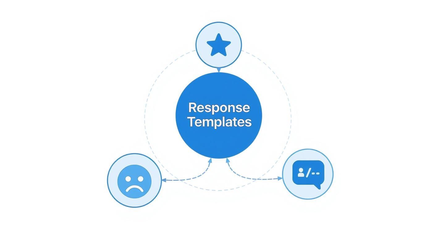 Infographic about review and response