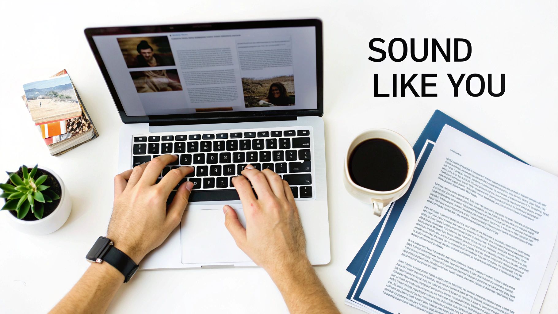 A medical student writing their personal statement on a laptop