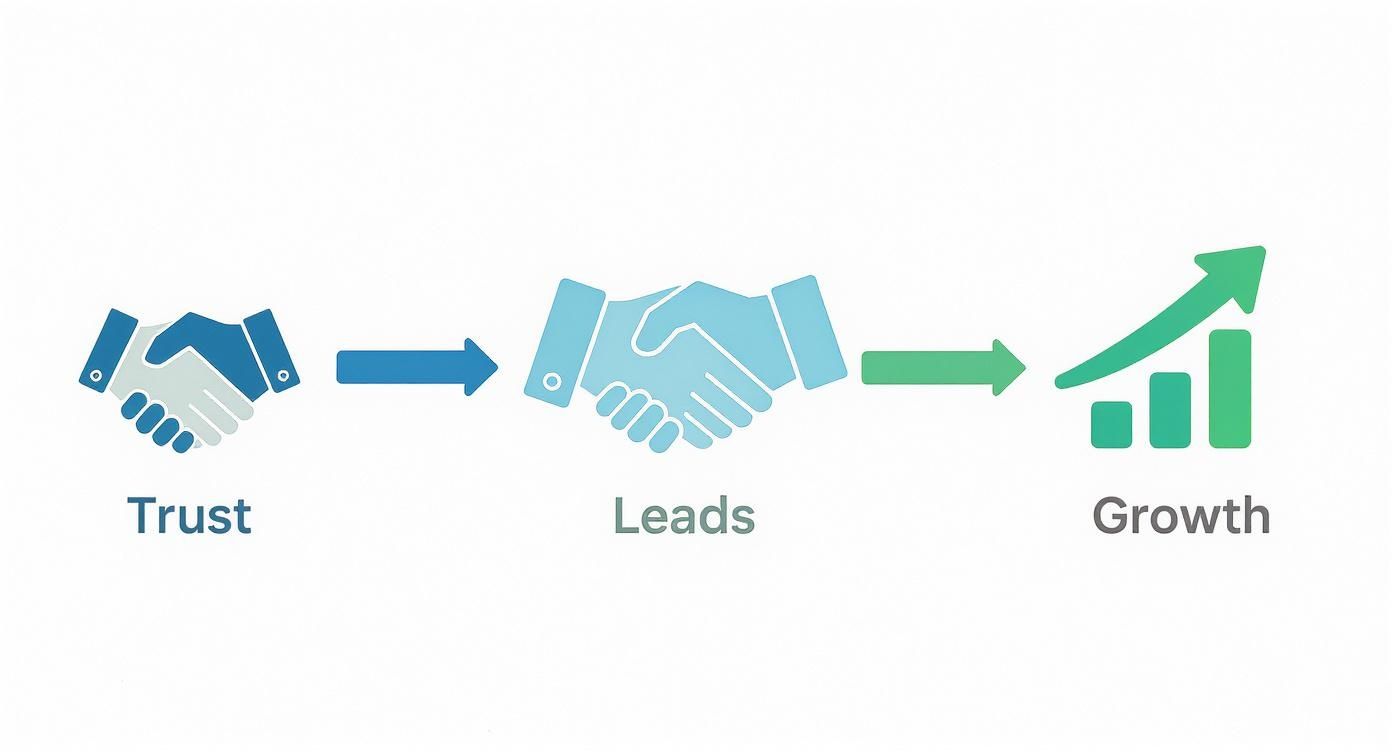 Infographic about how to get referrals