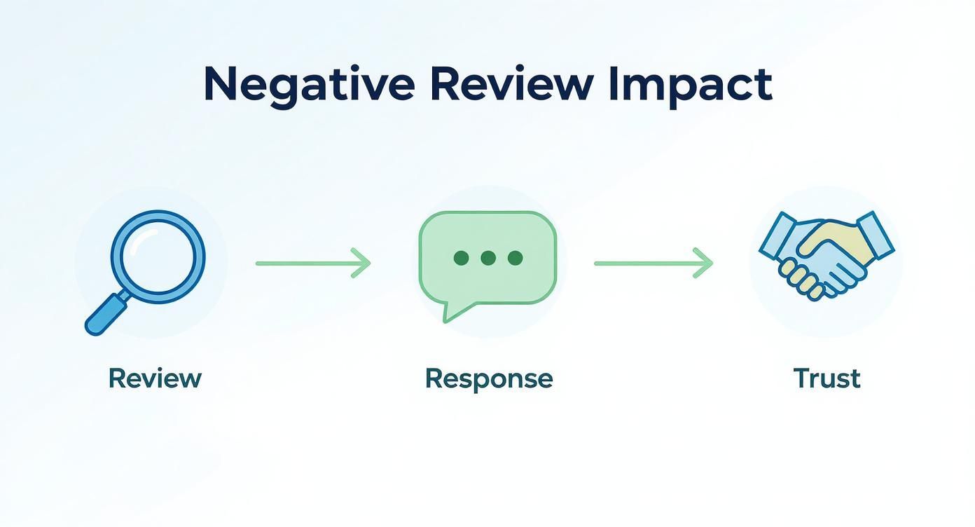 Infographic about reply to negative review
