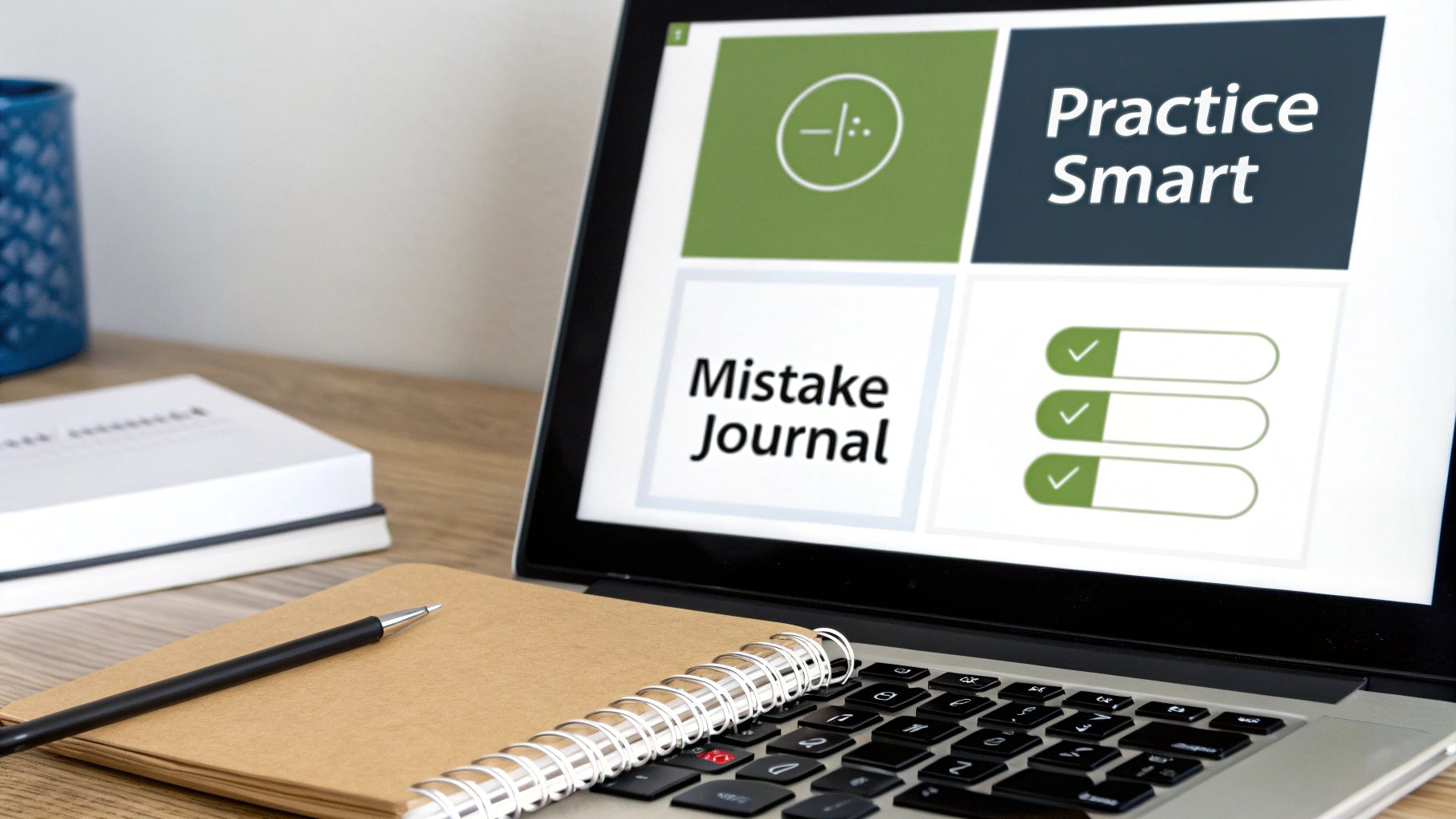 A student analyzing charts and graphs on a laptop, representing self-assessment data.