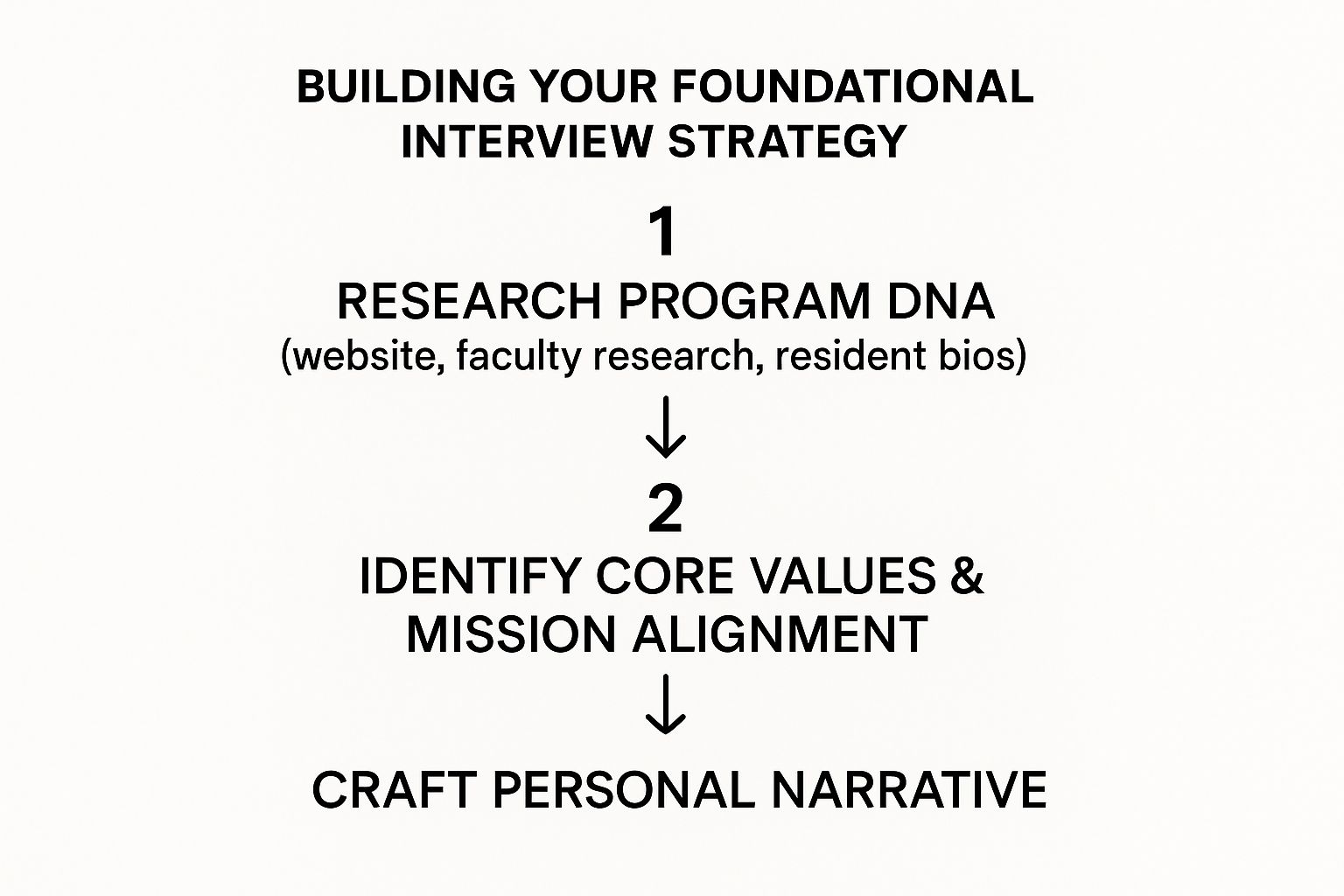 Infographic about interview preparation residency