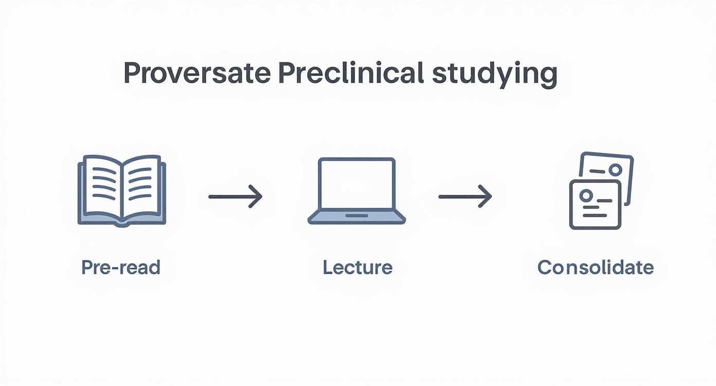Infographic about how to study as a medical student