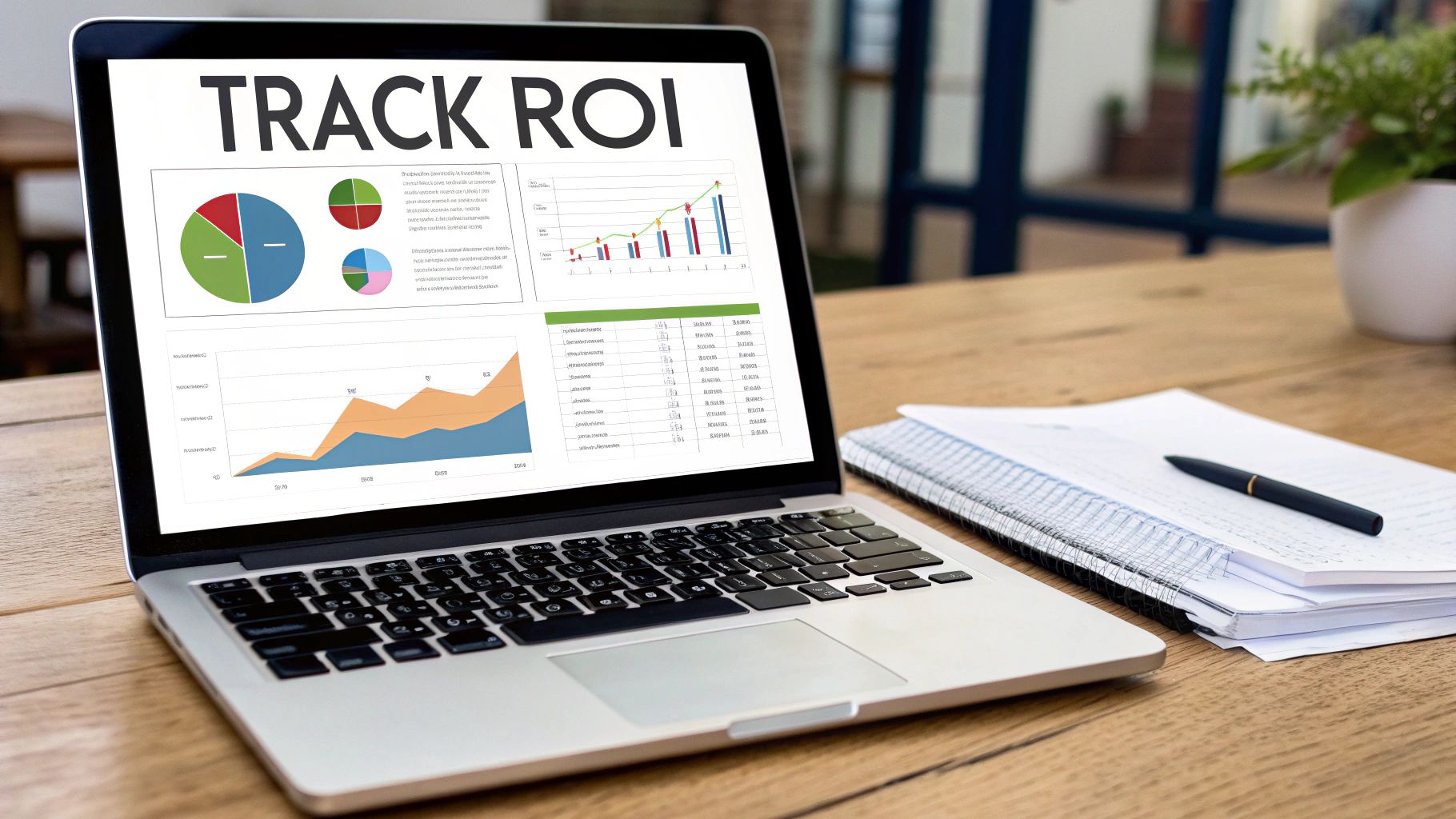 A dashboard showing key reputation metrics like star ratings, review volume, and response times, with arrows pointing to business growth outcomes like calls and bookings.