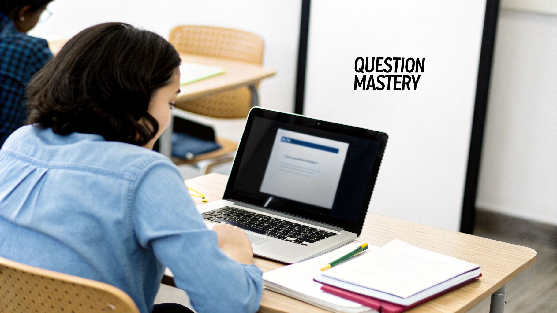 Infographic showing key data about Tip #2: Question Bank Intensive Practice