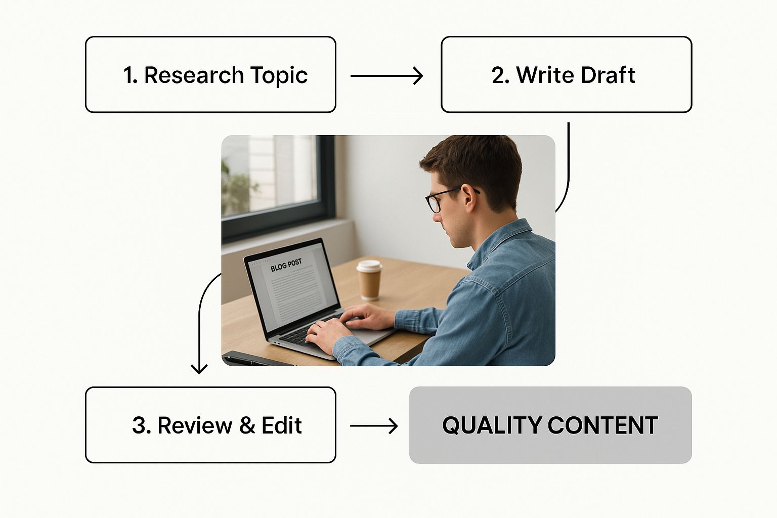 Infographic about quality content for seo