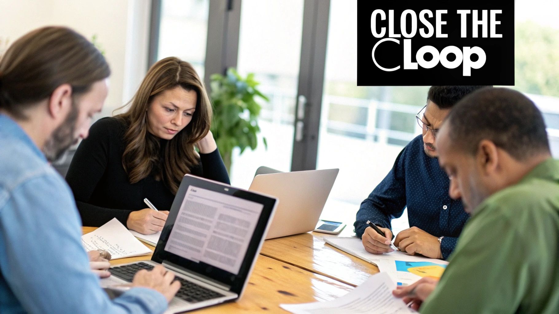 Close-up of a person's hands typing on a laptop, analyzing charts on the screen.