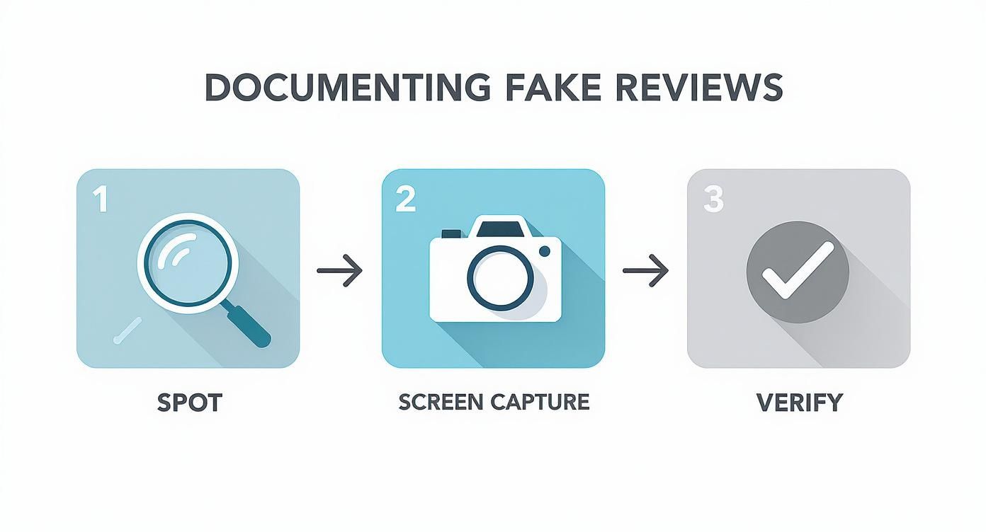 Infographic about how to remove a fake google review
