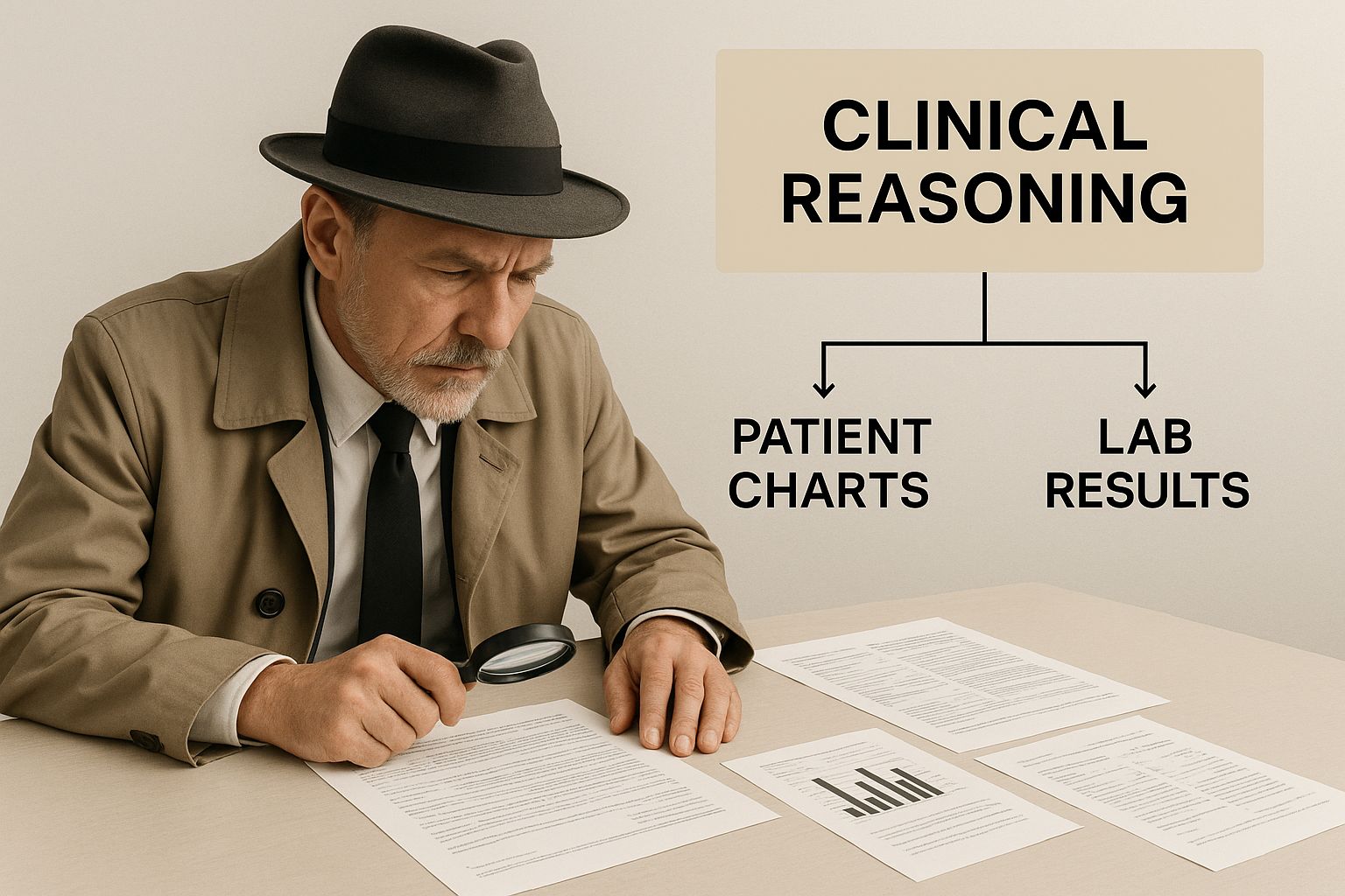 Infographic about what is clinical reasoning