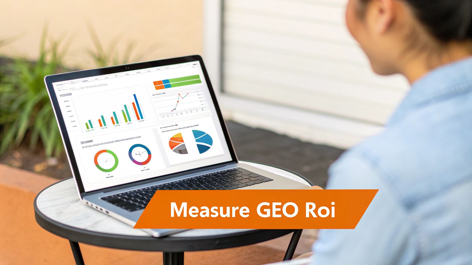 A dashboard showing key performance indicators for local business marketing.