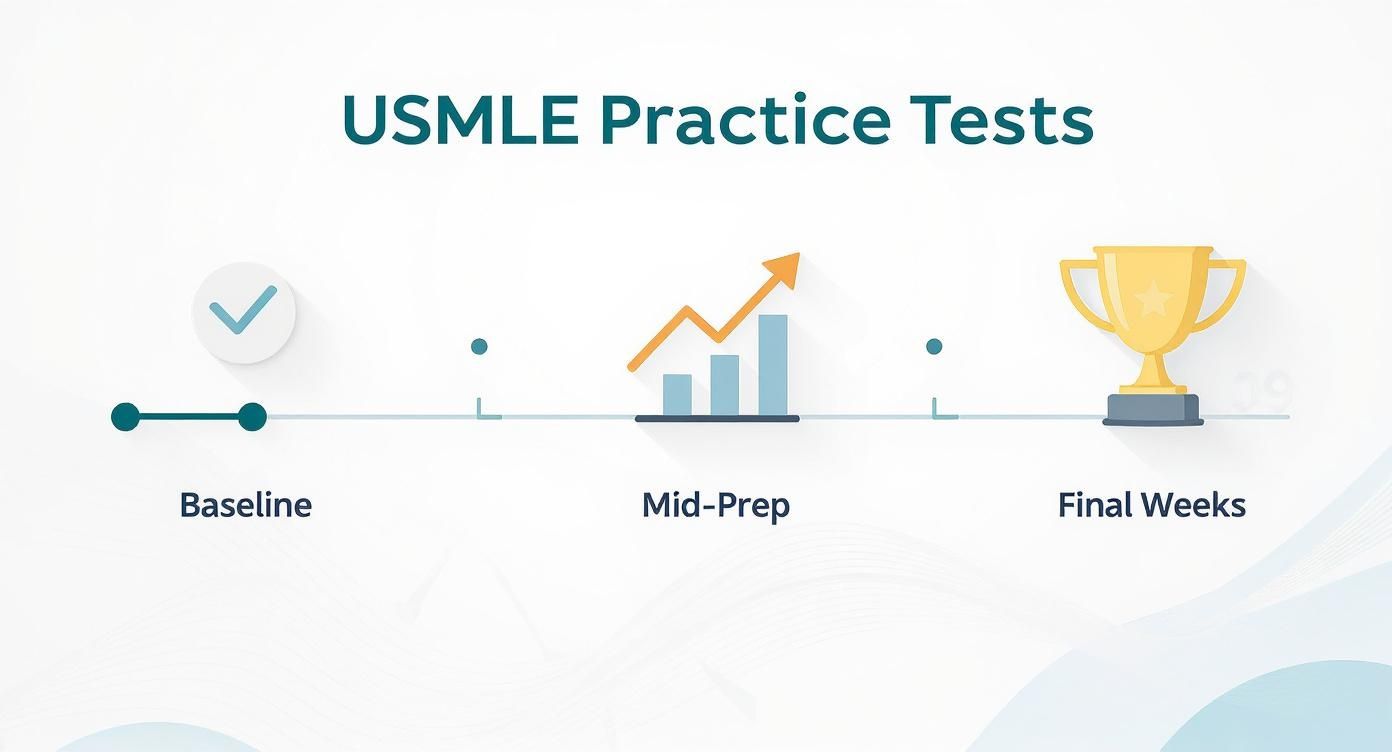 Infographic about usmle practice tests