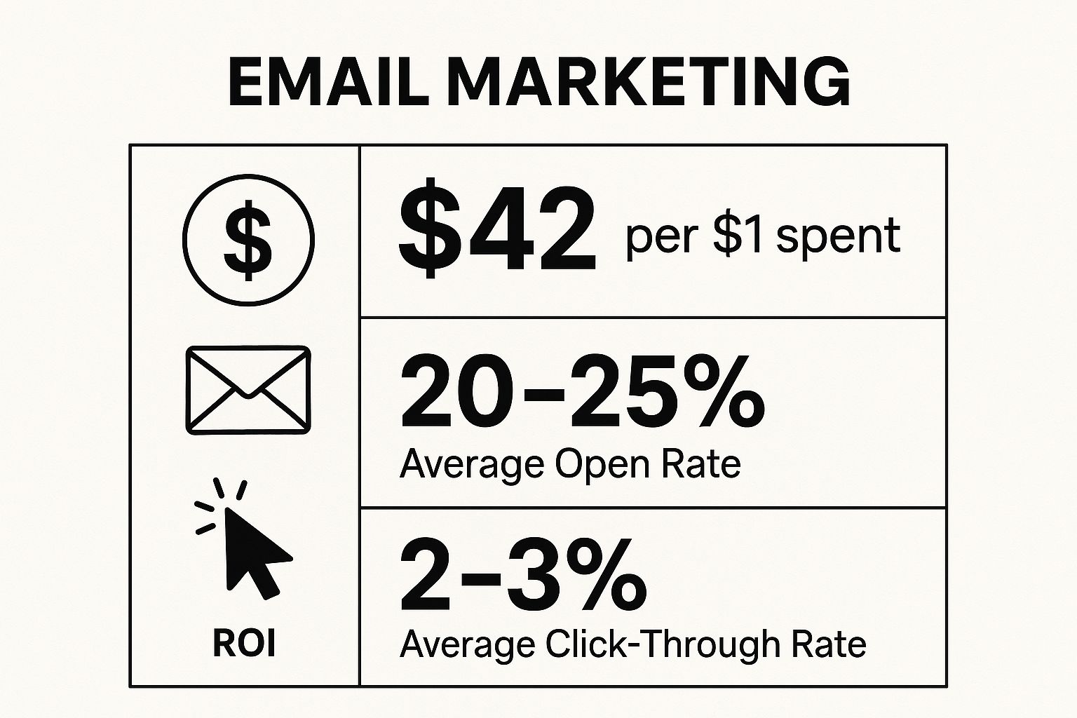 Infographic showing key data about Build and Nurture Email Marketing Lists