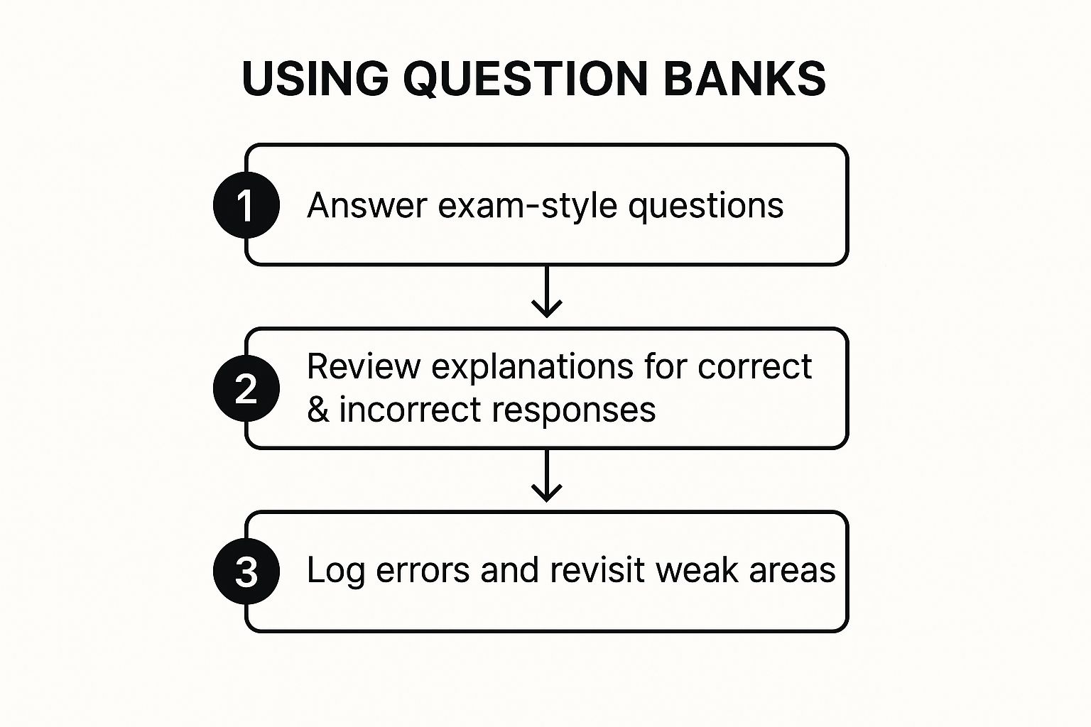Infographic showing key data about Question Banks and Practice Testing