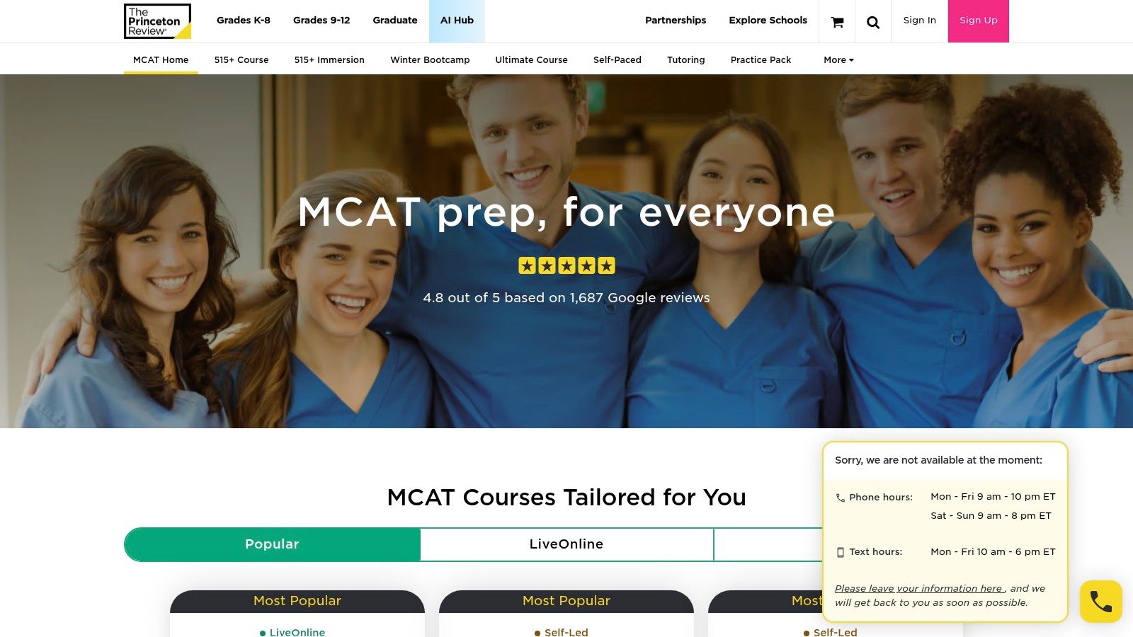 The Princeton Review (TPR) – MCAT