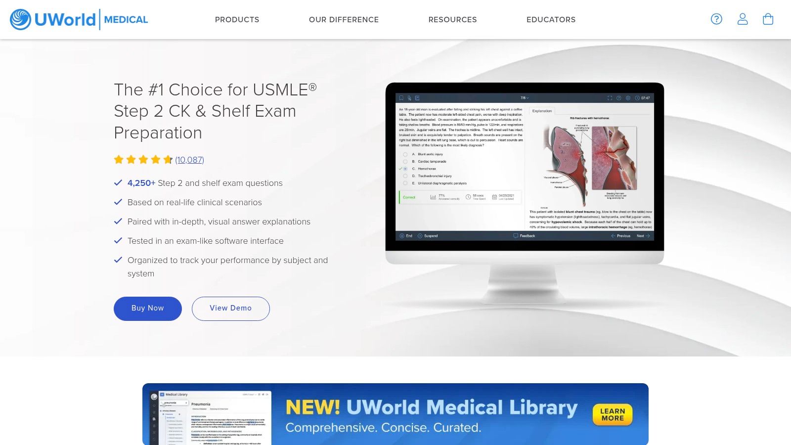 UWorld – Step 2 CK QBank and Self-Assessments