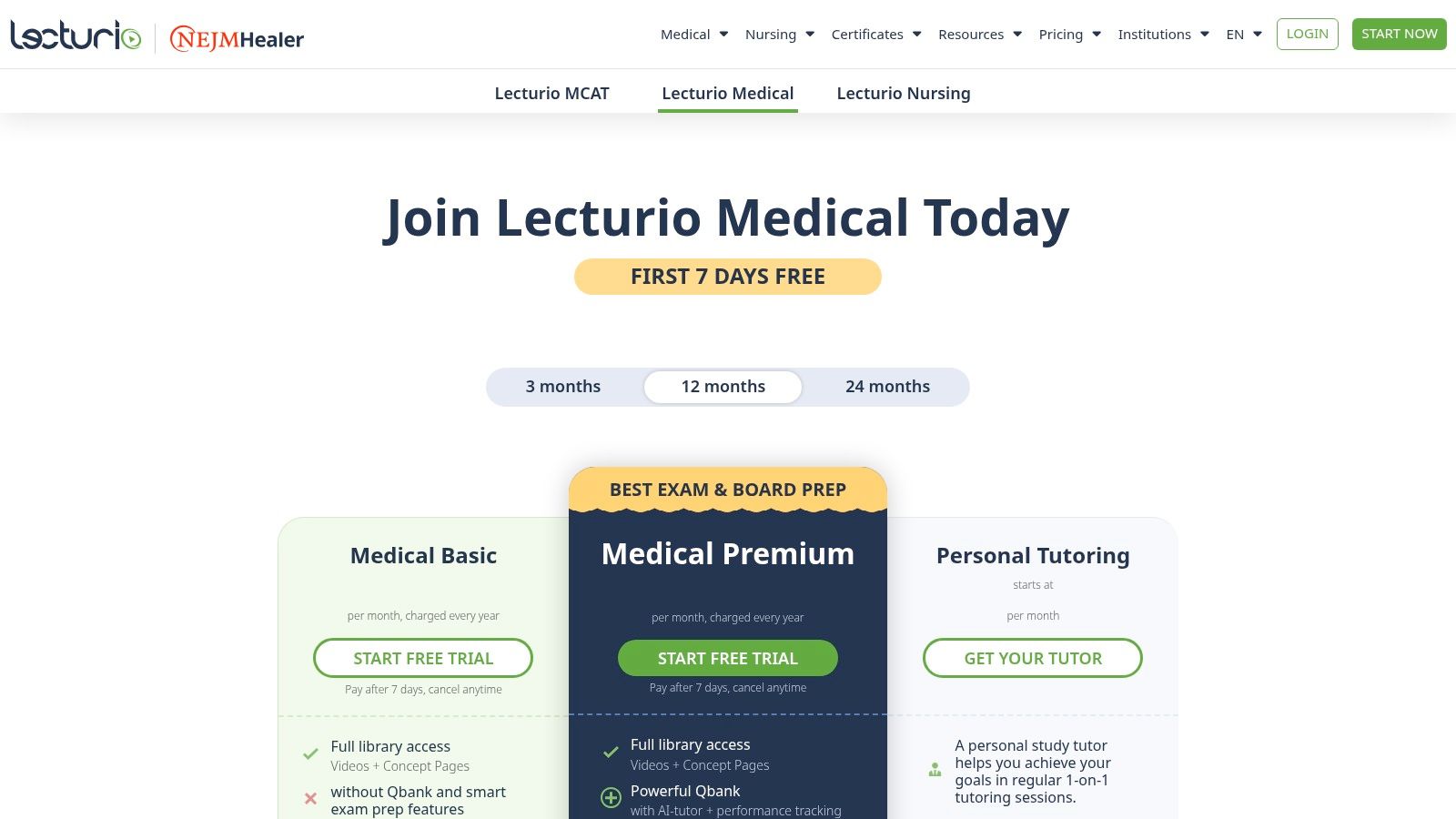 Lecturio Medical – Video Library + QBank + Learning Paths