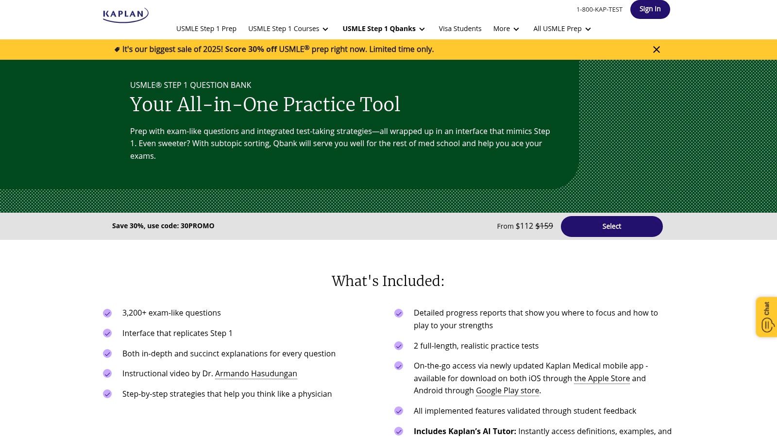 Kaplan – Qbank and full courses (On Demand/Live/Tutoring)