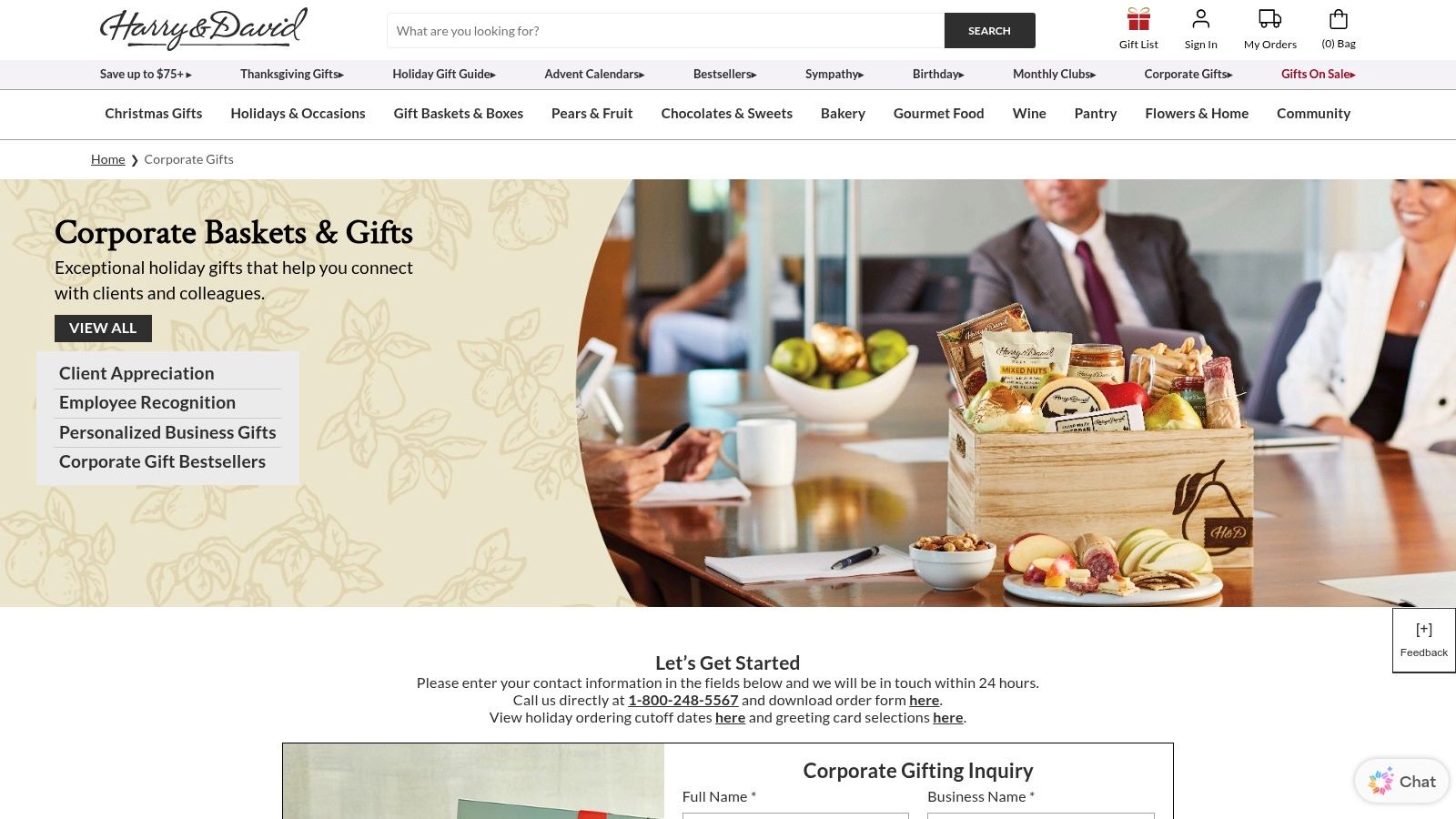 Harry & David – Corporate Gifts