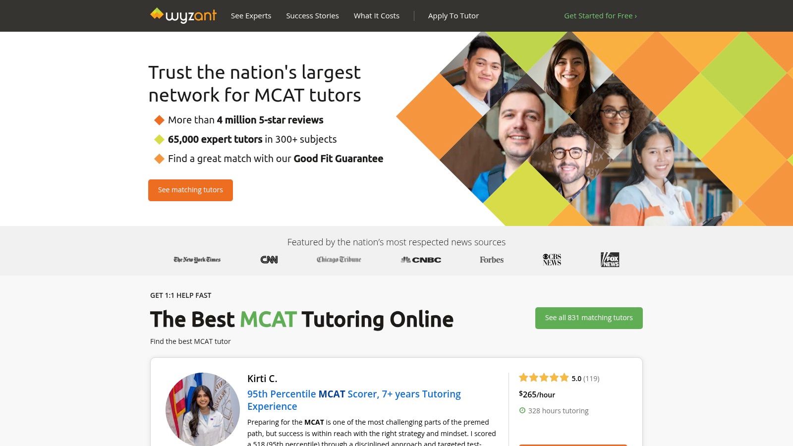 Wyzant (MCAT Tutor Marketplace)