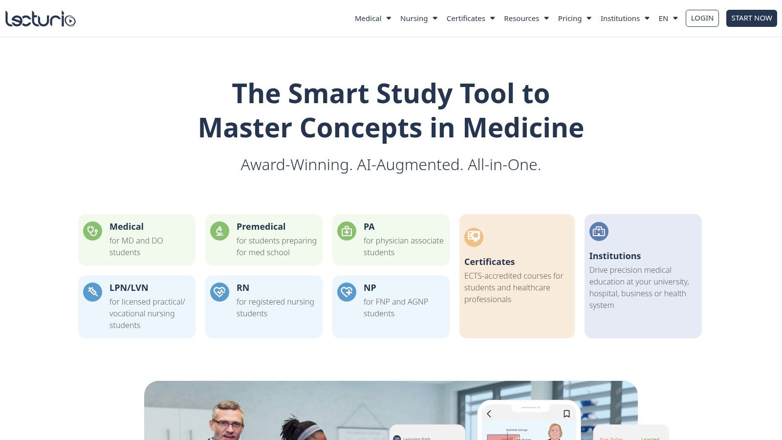 Lecturio – Video Library + QBank + Spaced Repetition