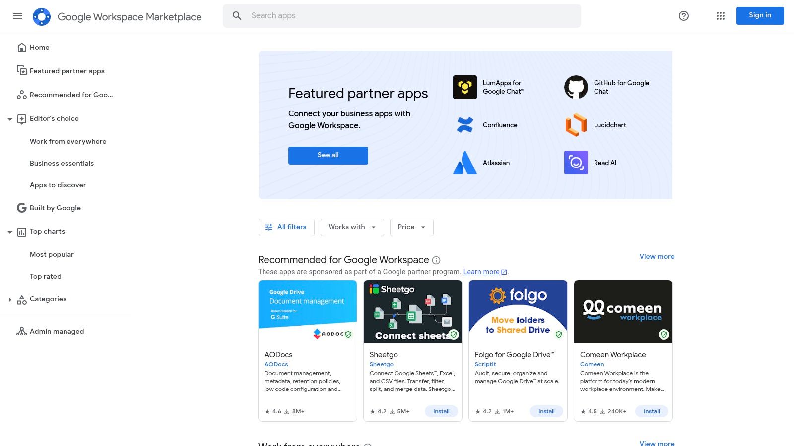 Google Workspace Marketplace