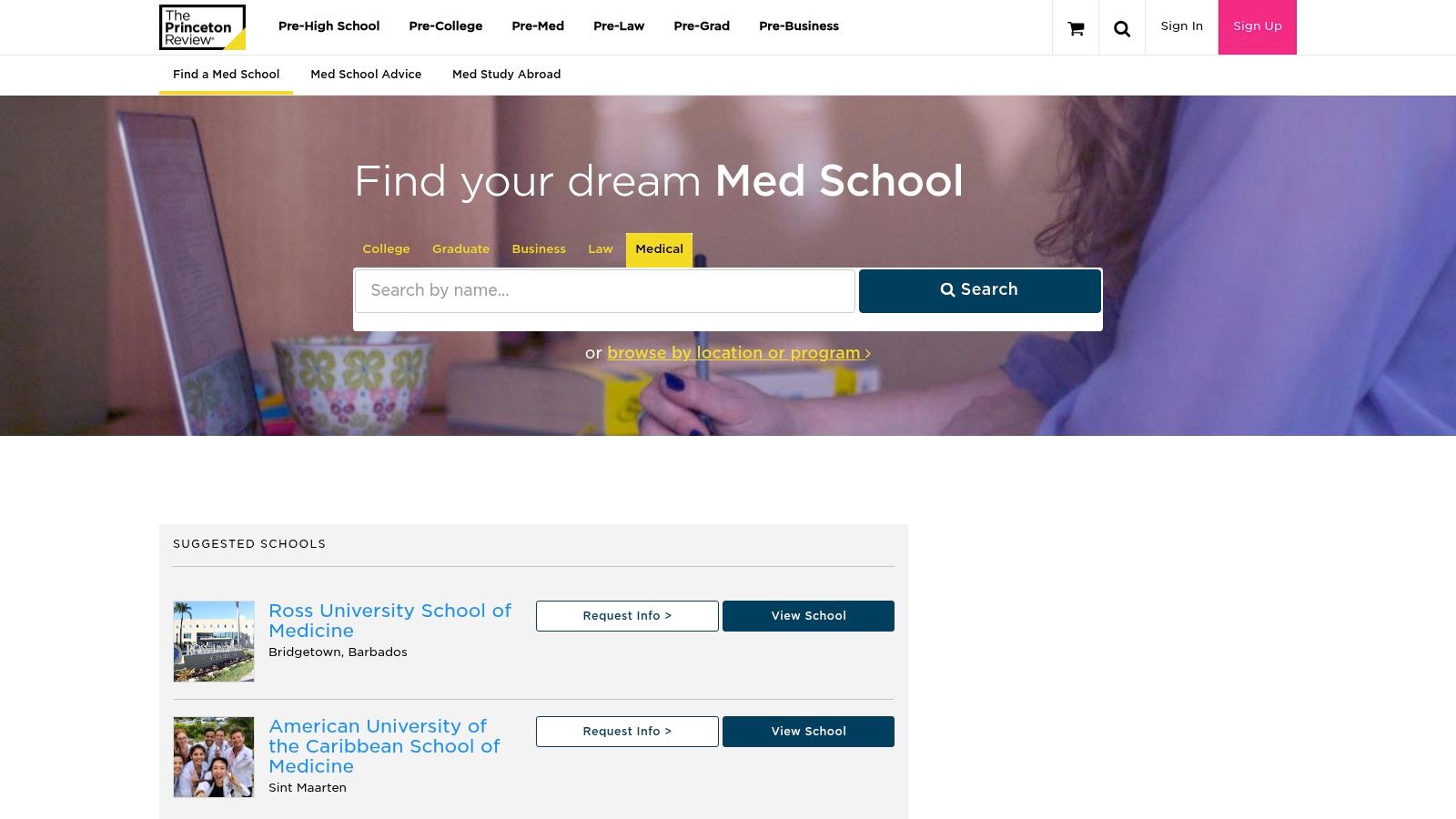 The Princeton Review β Medical School Rankings and School Finder