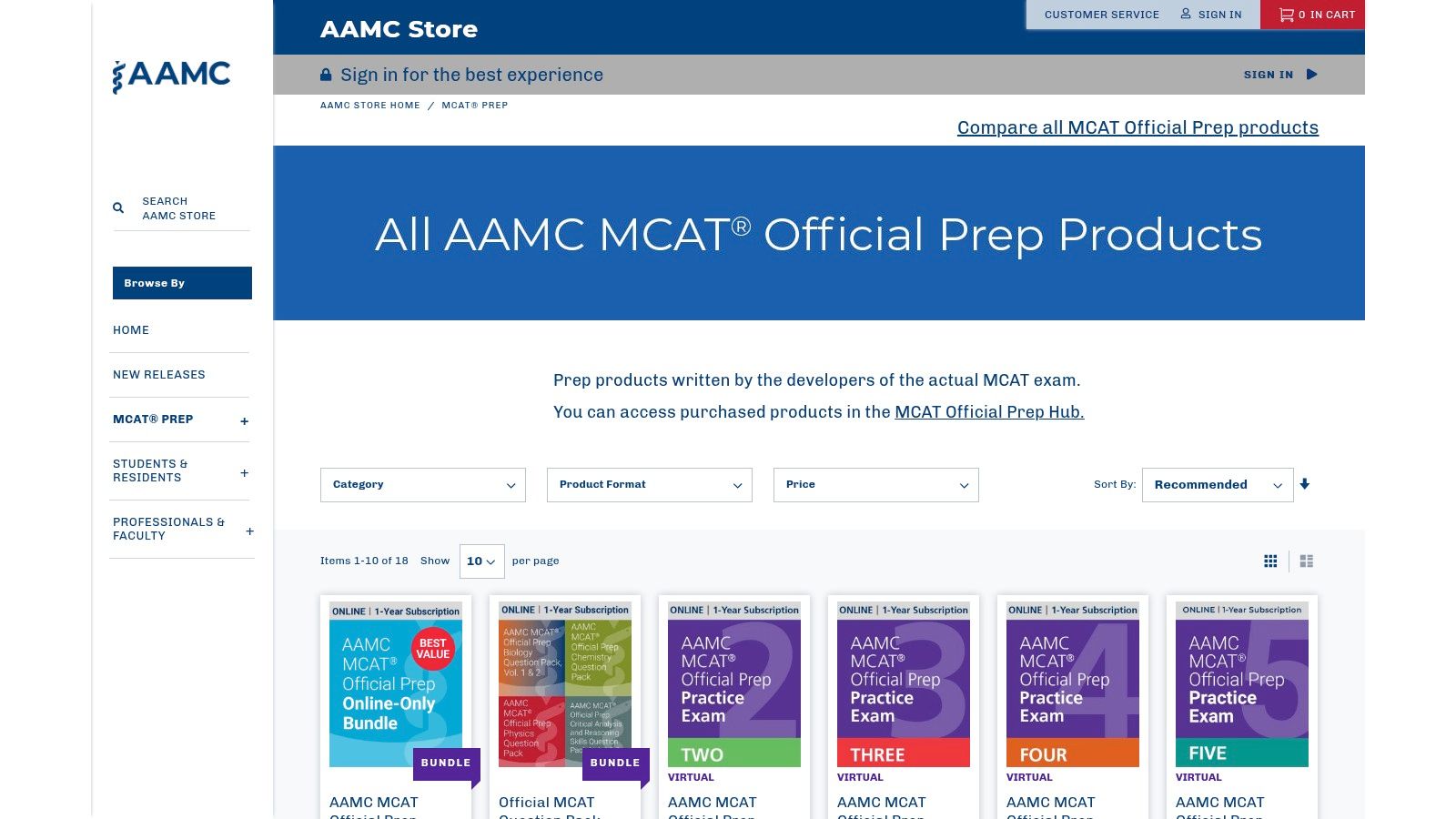 AAMC (Association of American Medical Colleges) – Official MCAT Prep