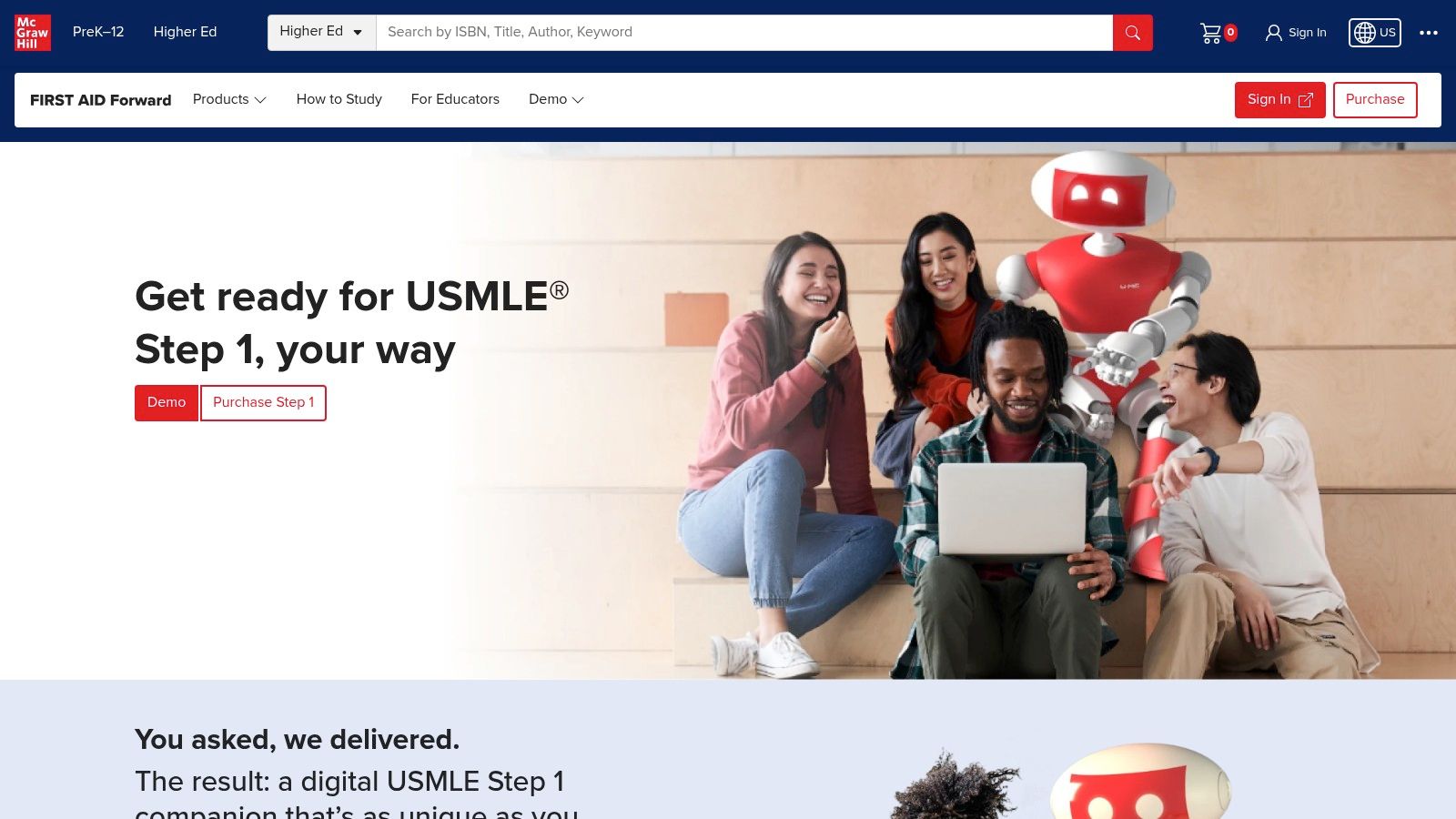 McGraw Hill – First Aid Forward (digital) + First Aid for the USMLE Step 1 (print/eBook)