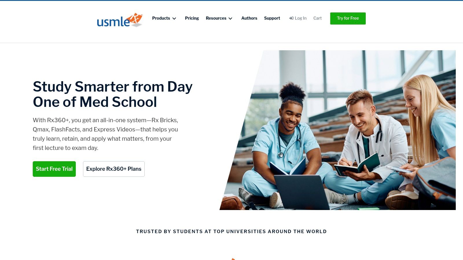 USMLE‑Rx (ScholarRx) – First Aid‑Aligned Platform (Rx360+)