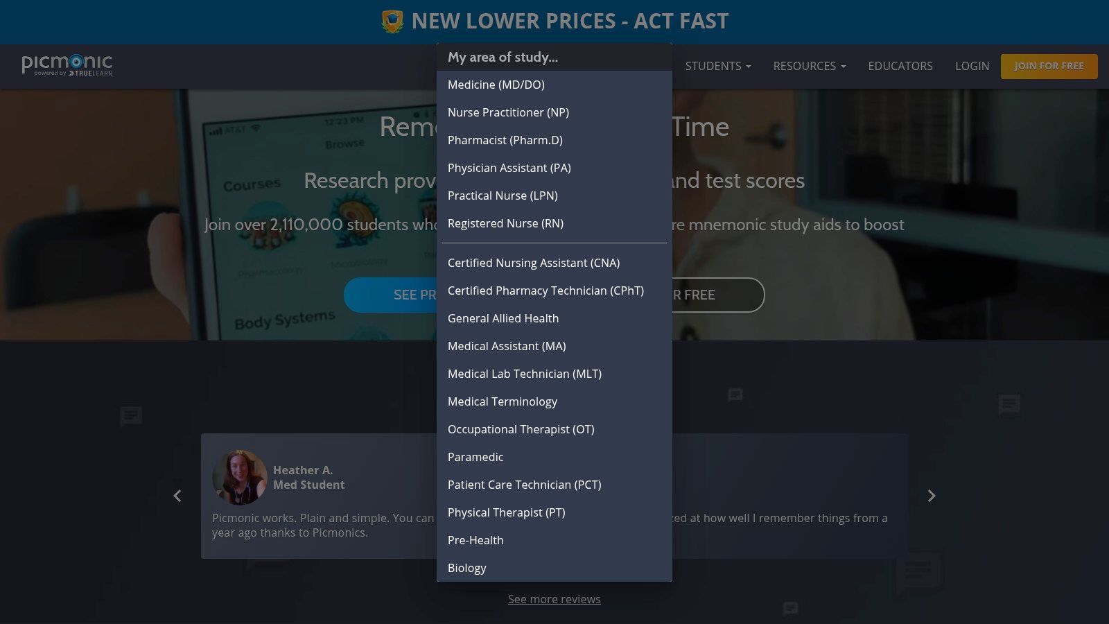 Picmonic – Visual Mnemonics + Quizzing for Medicine