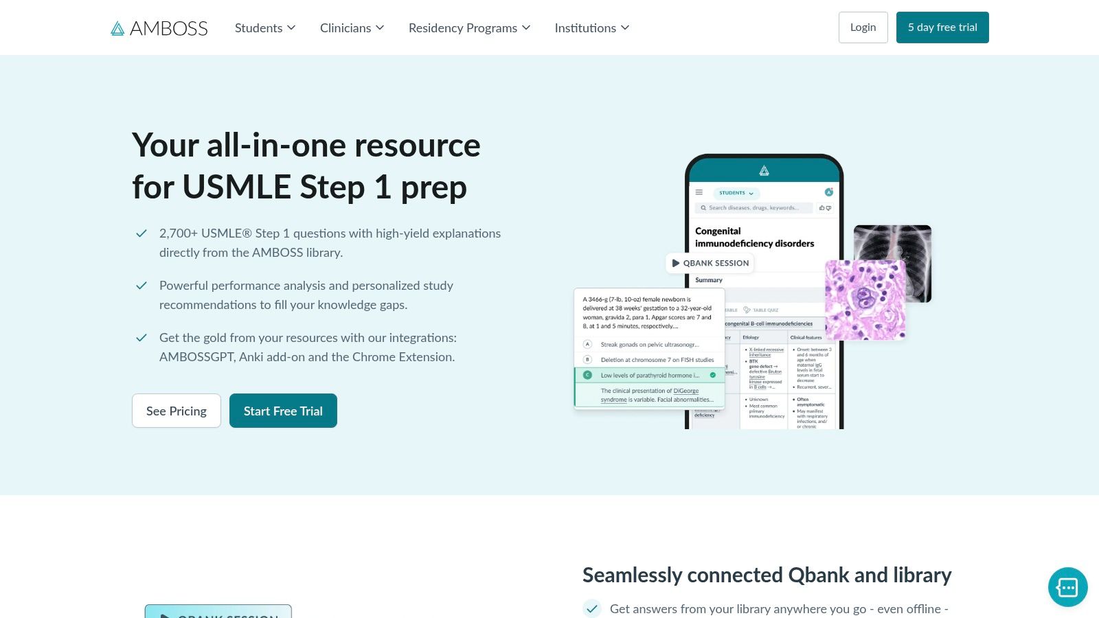AMBOSS – QBank + Medical Knowledge Library