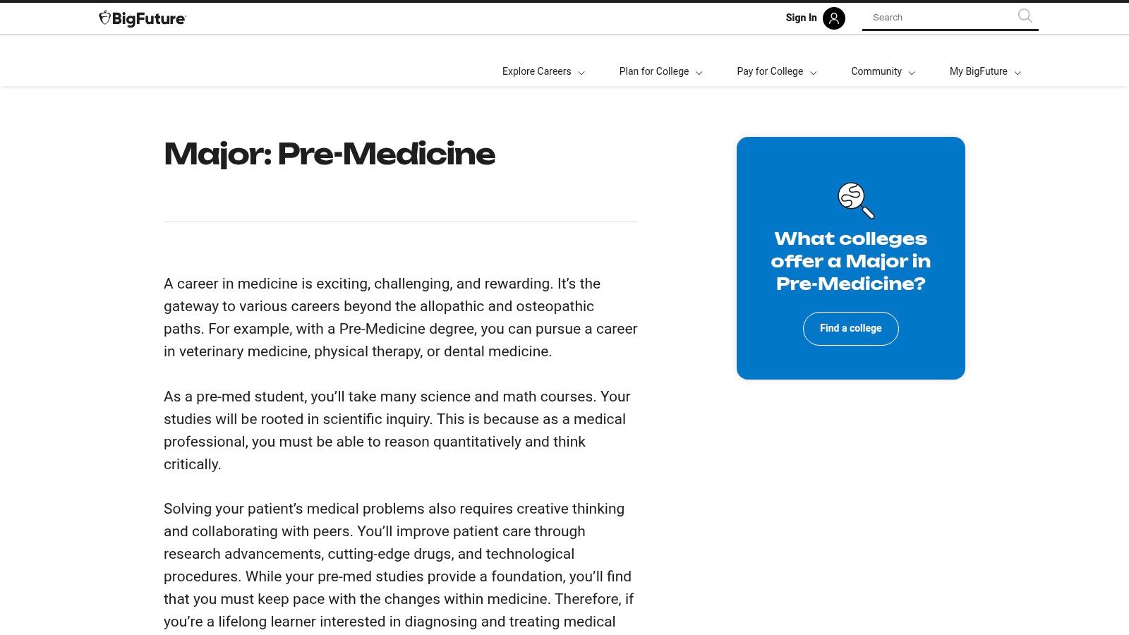 College Board BigFuture