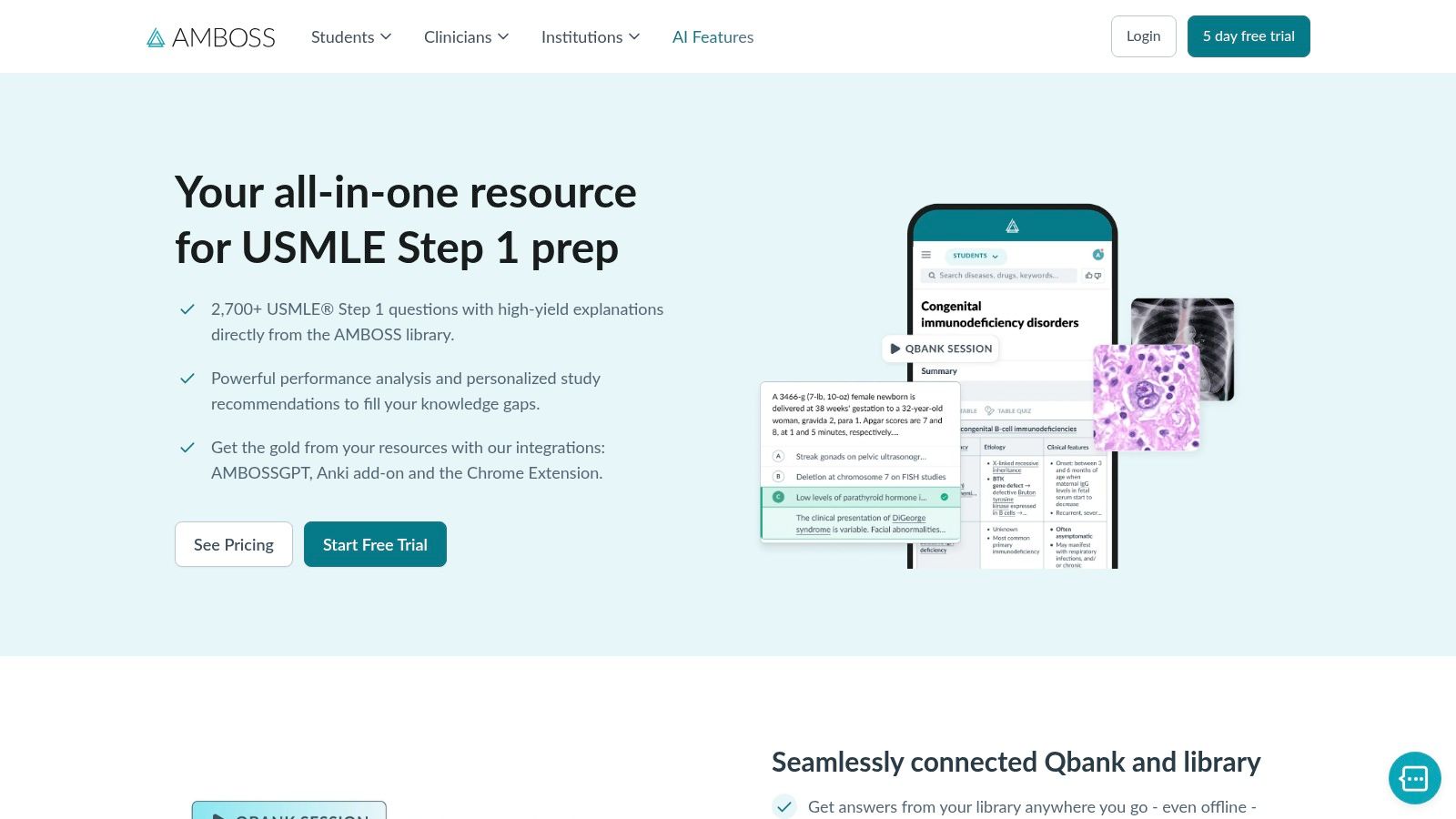 AMBOSS – QBank + Medical Library