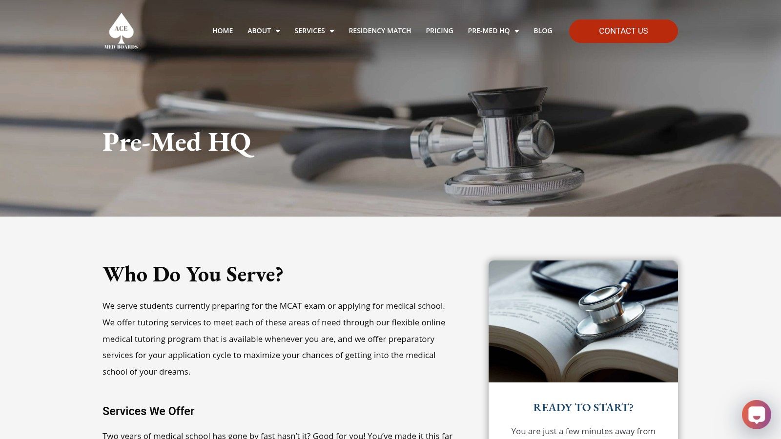 A medical student studying for the MCAT exam with a laptop and notes, highlighting the focused approach of online tutoring services.