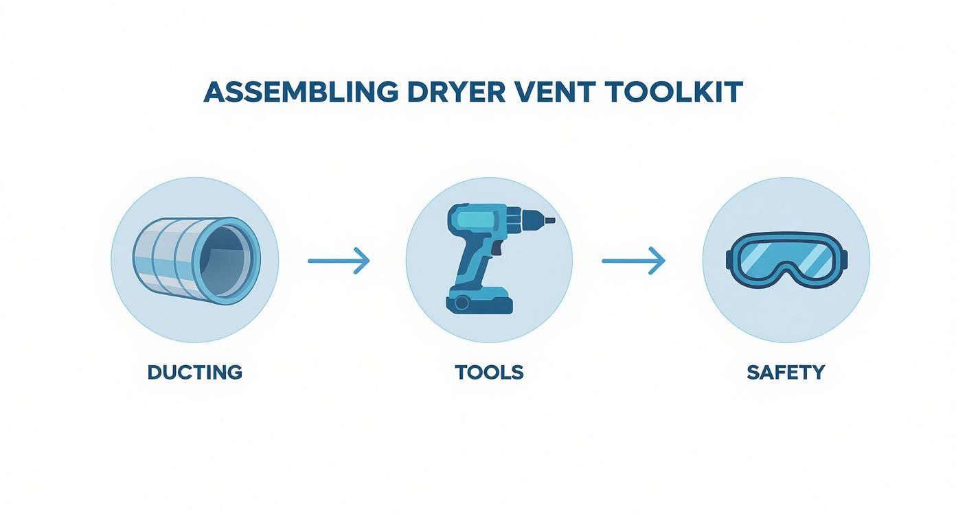 Infographic about how to install a dryer vent