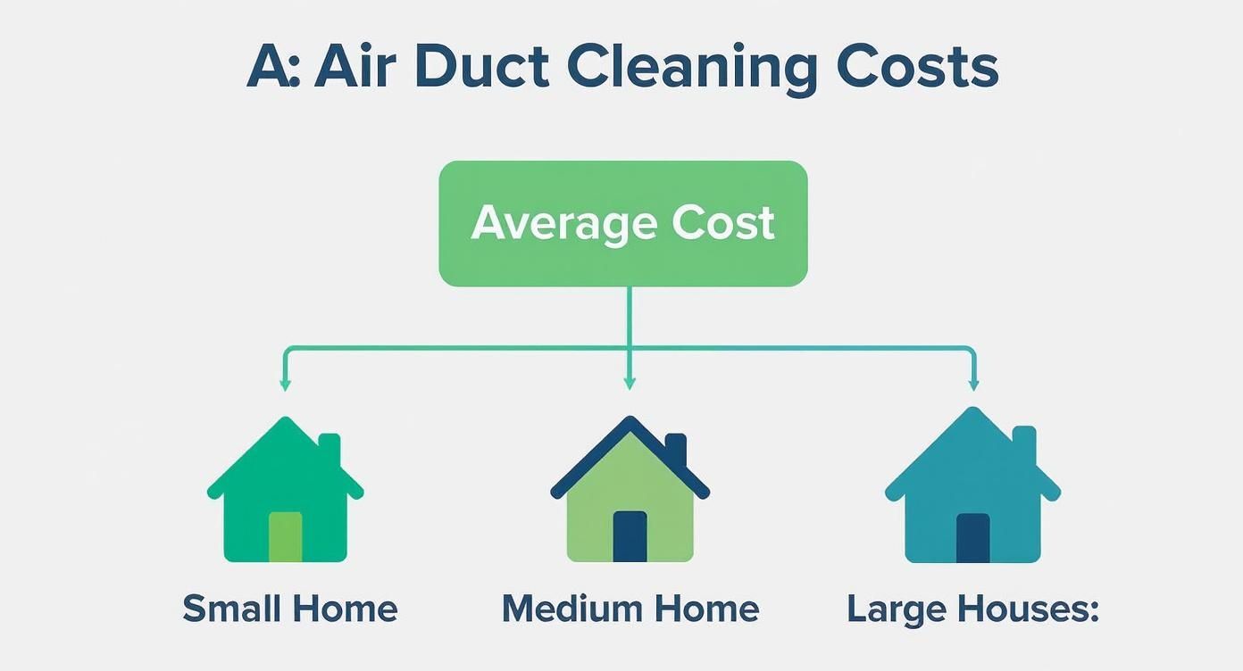 Infographic about air duct cleaning cost