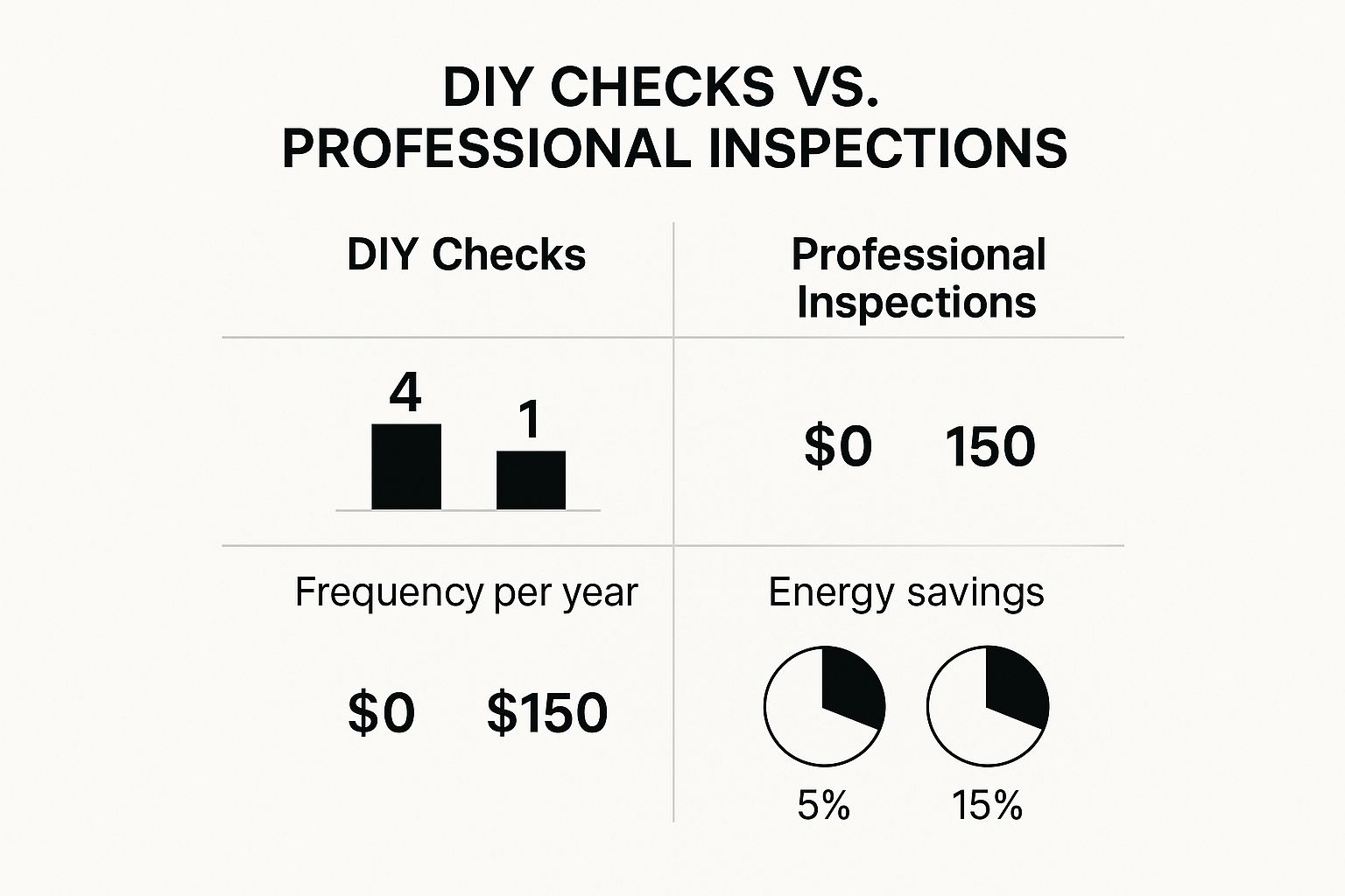 DIY vs professional checklists info graph
