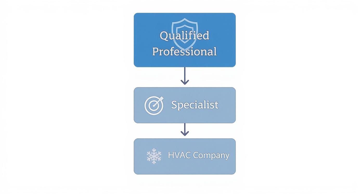 Infographic about who cleans air ducts