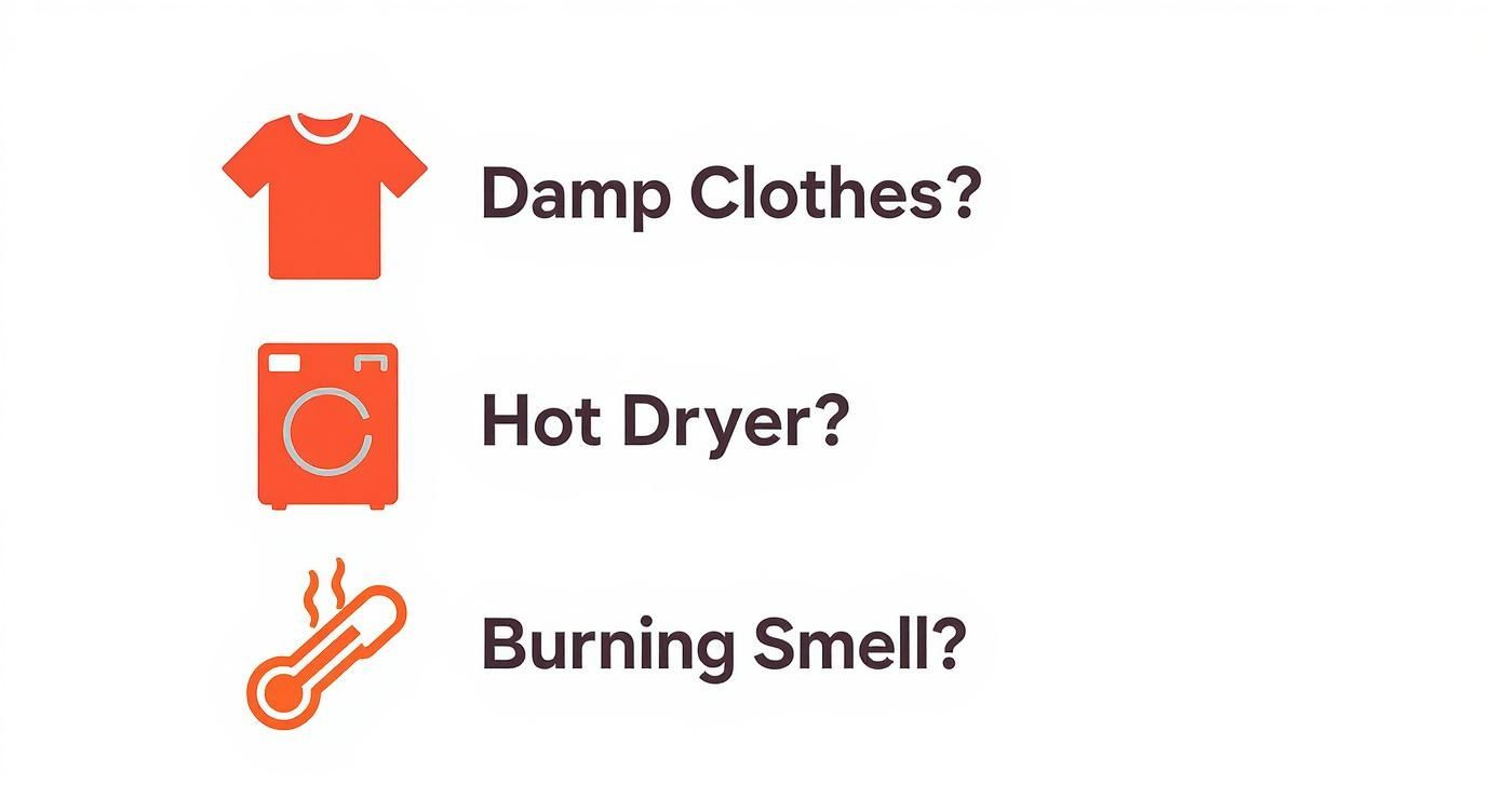 infographic checklist for the most common red flags that your vent is dangerously clogged