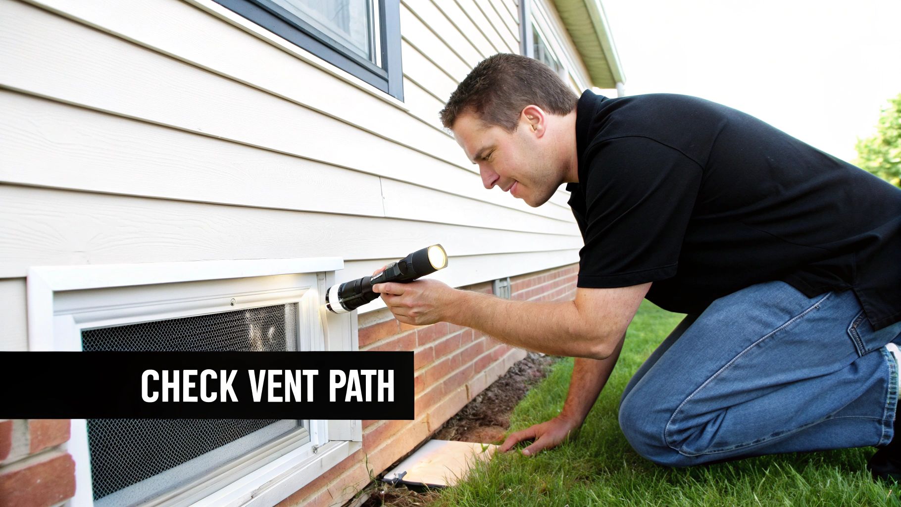 checking dryer vent path